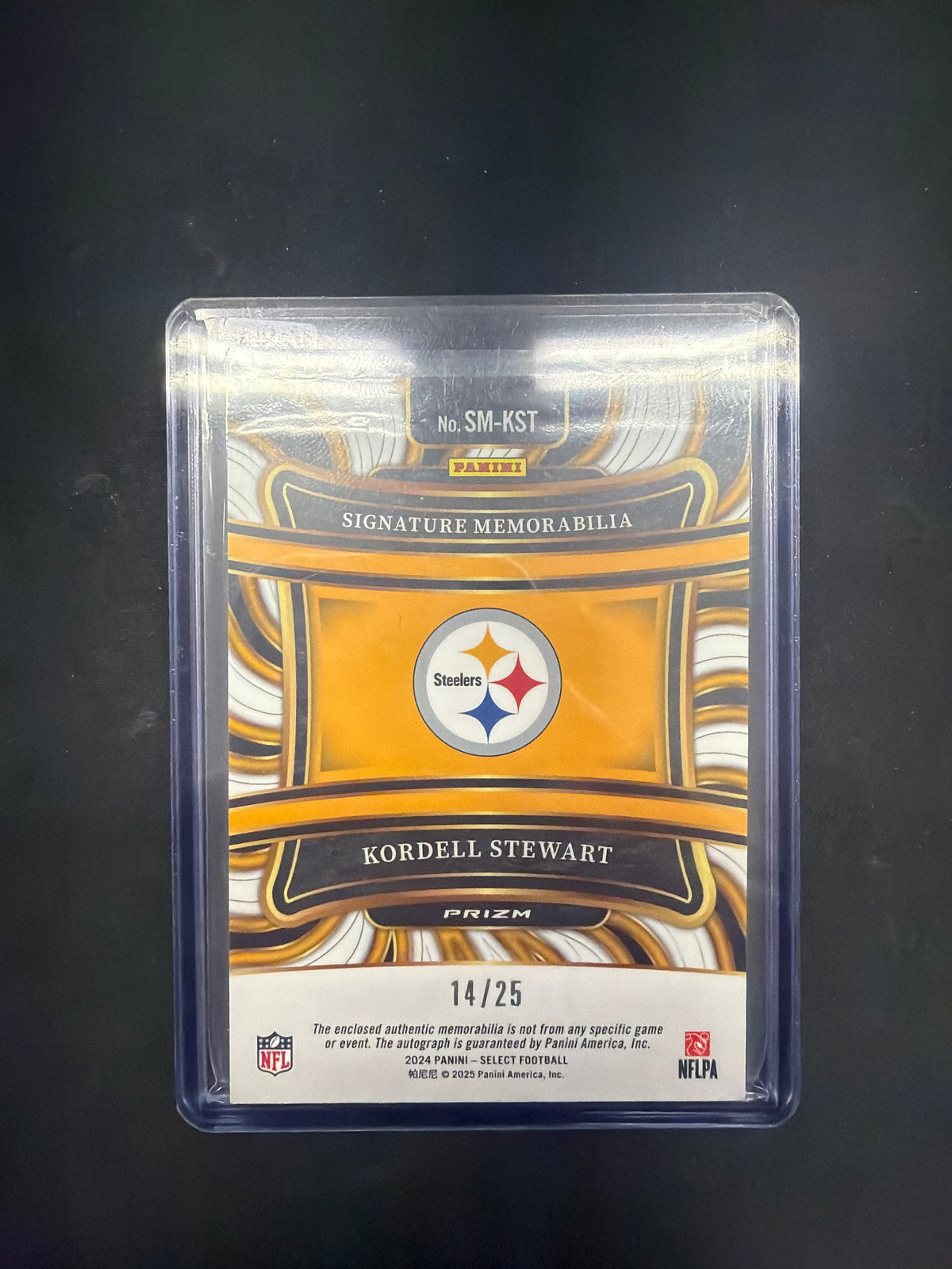 2024 Panini Select Kordell Stewart Patch Auto /25
