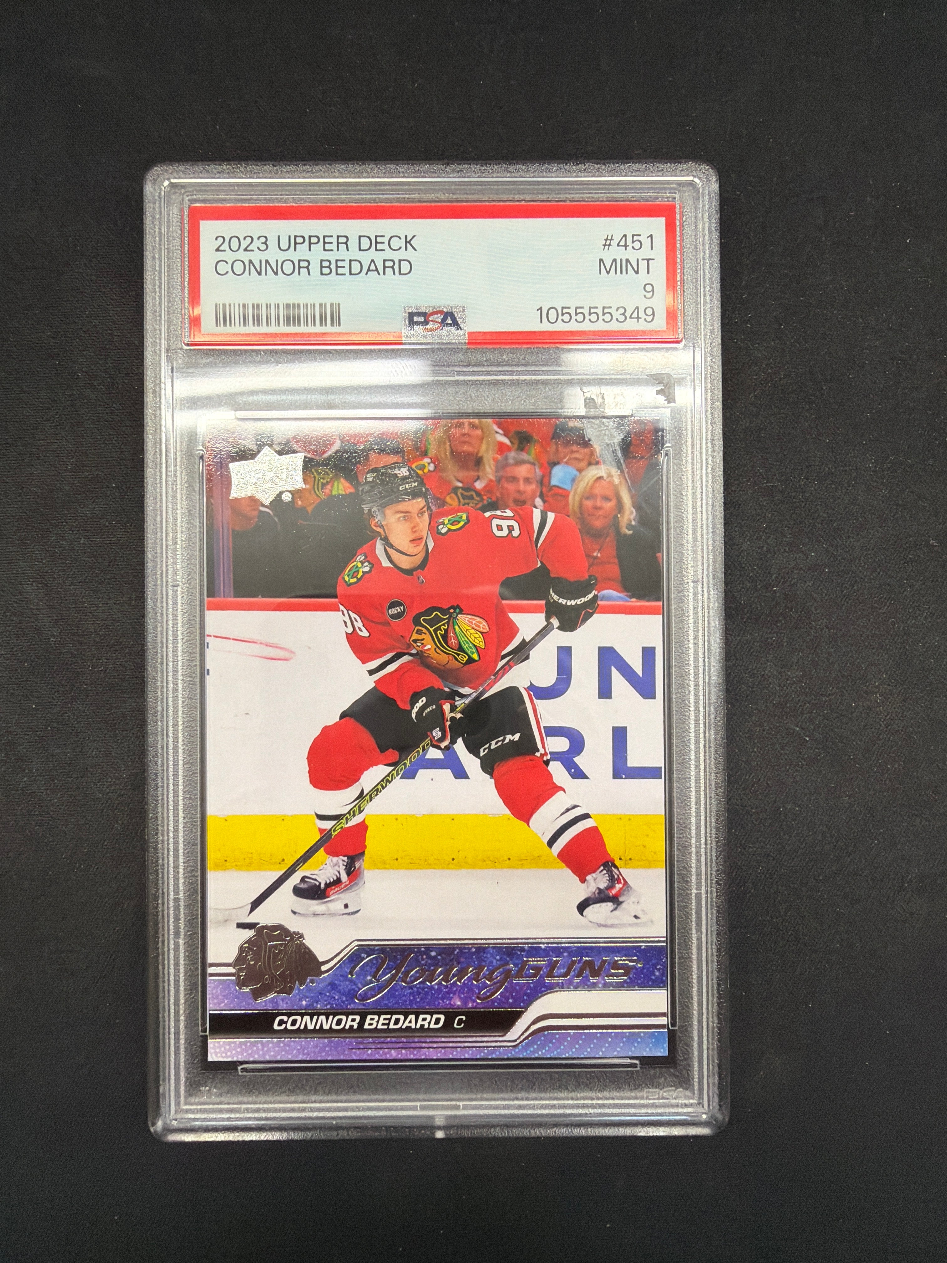 2023 Upper Deck Connor Bedard PSA Mint 9