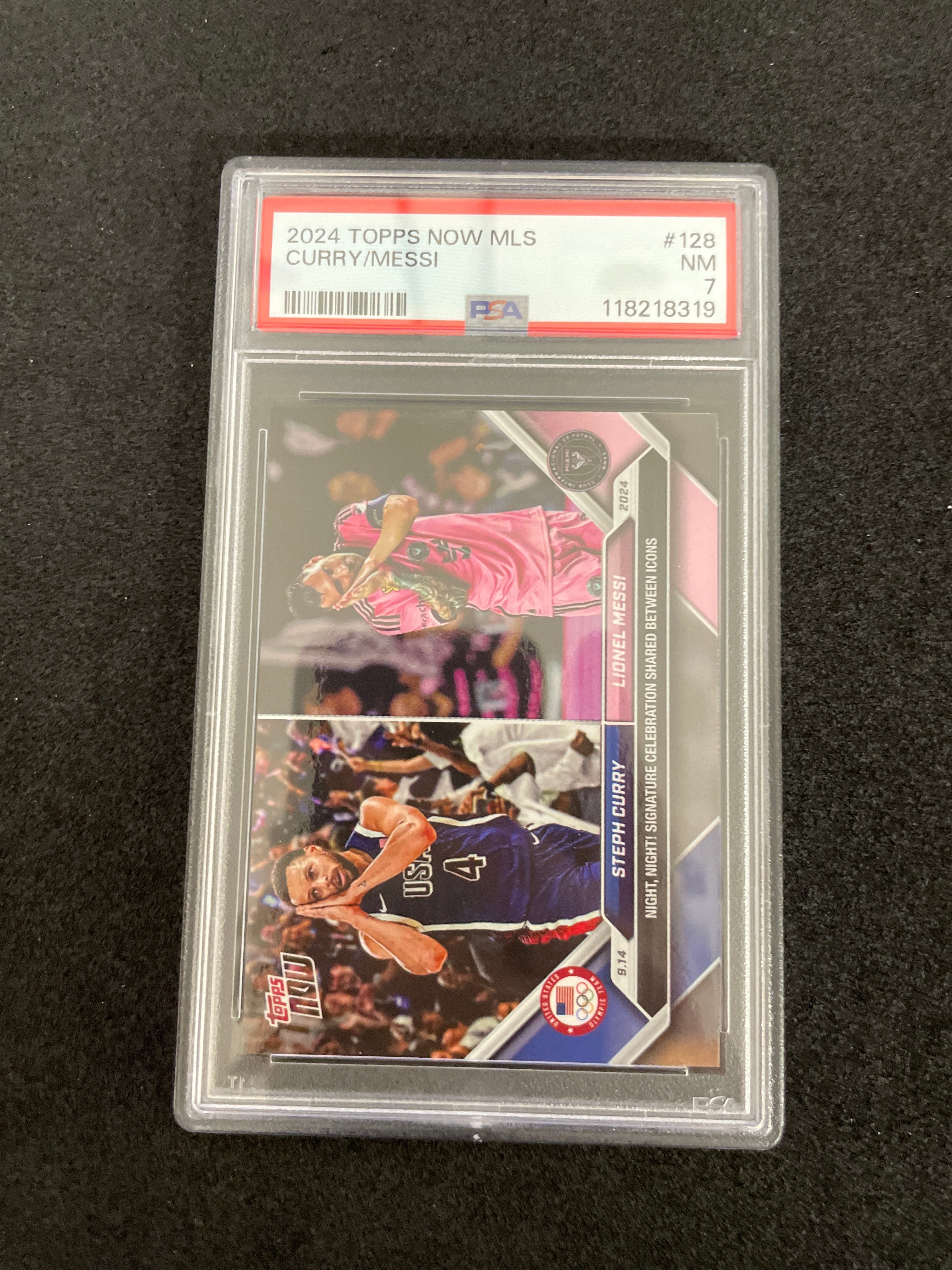 2024 Topps Now MLS Curry/Messi PSA 7