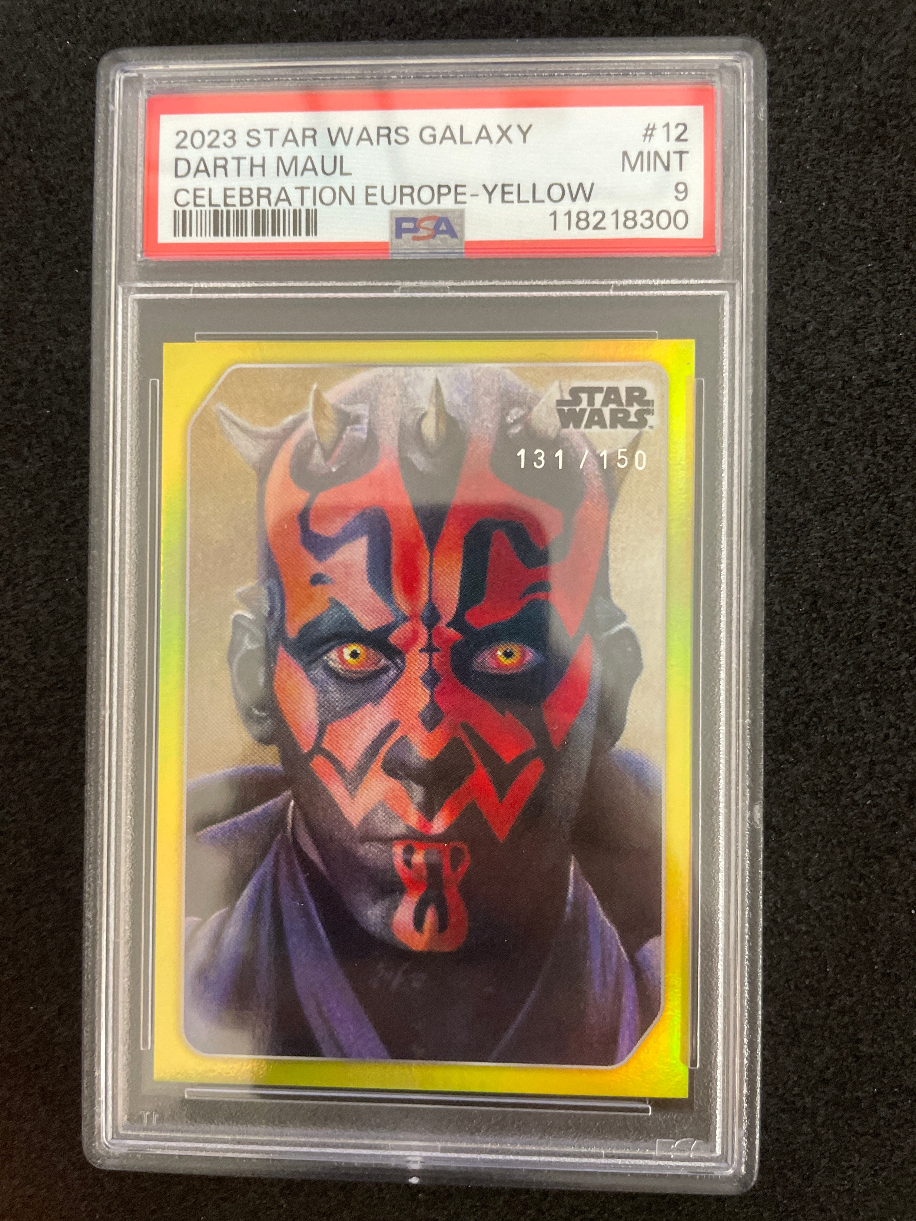 2023 Star Wars Galaxy Darth Maul Celebration Europe-Yellow MINT PSA 9