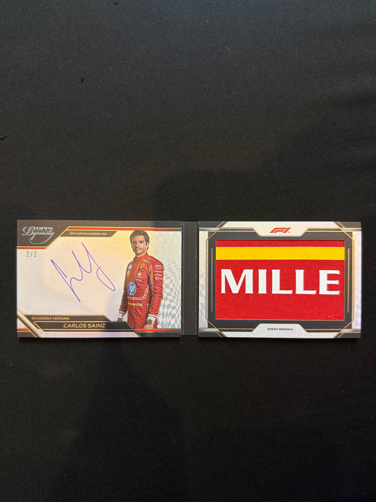 2024 Topps Dynasty Carlos Sainz Patch Auto Booklet /2