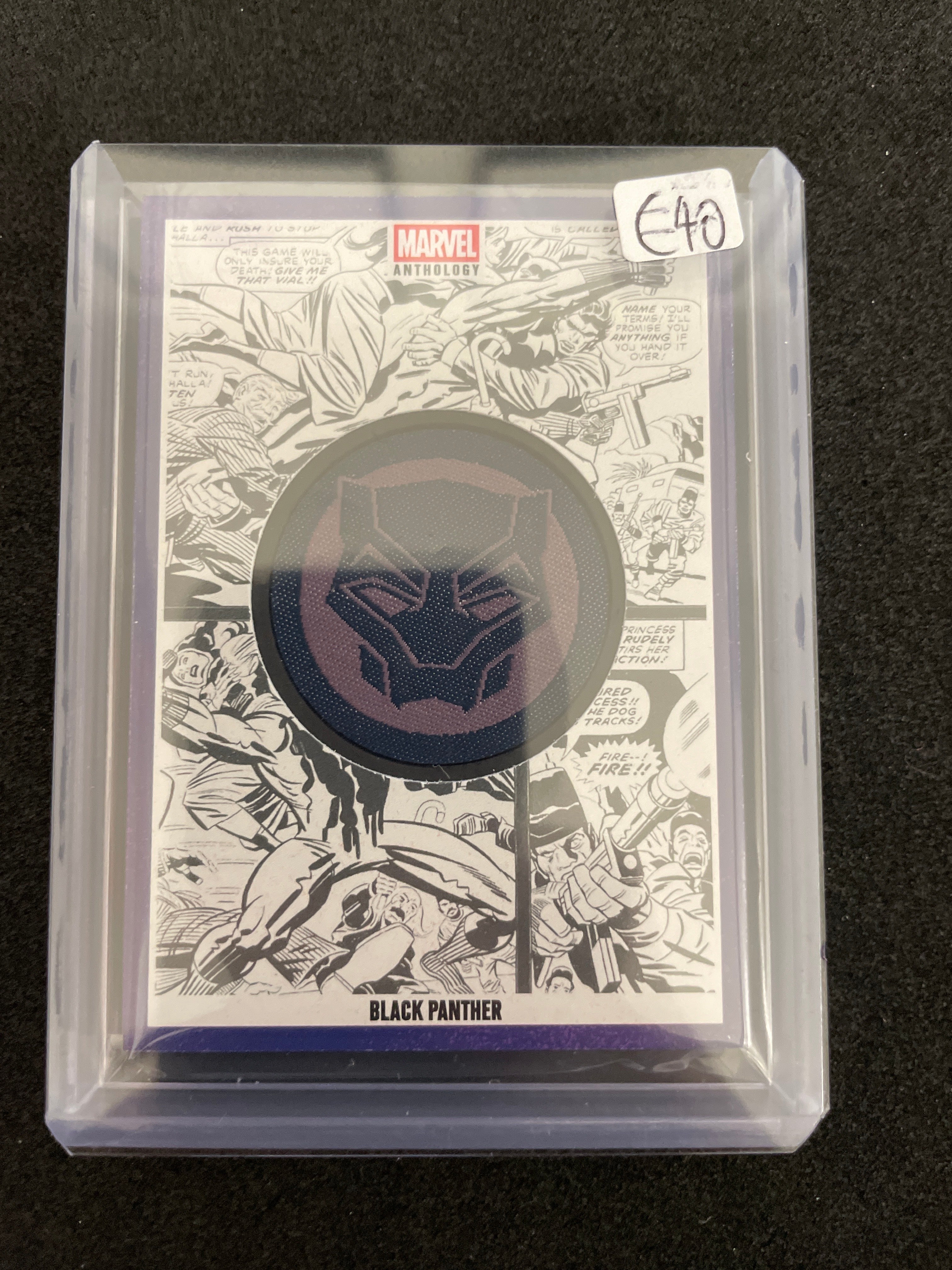 2025 Panini Marvel Anthology Black Panther Badge Card