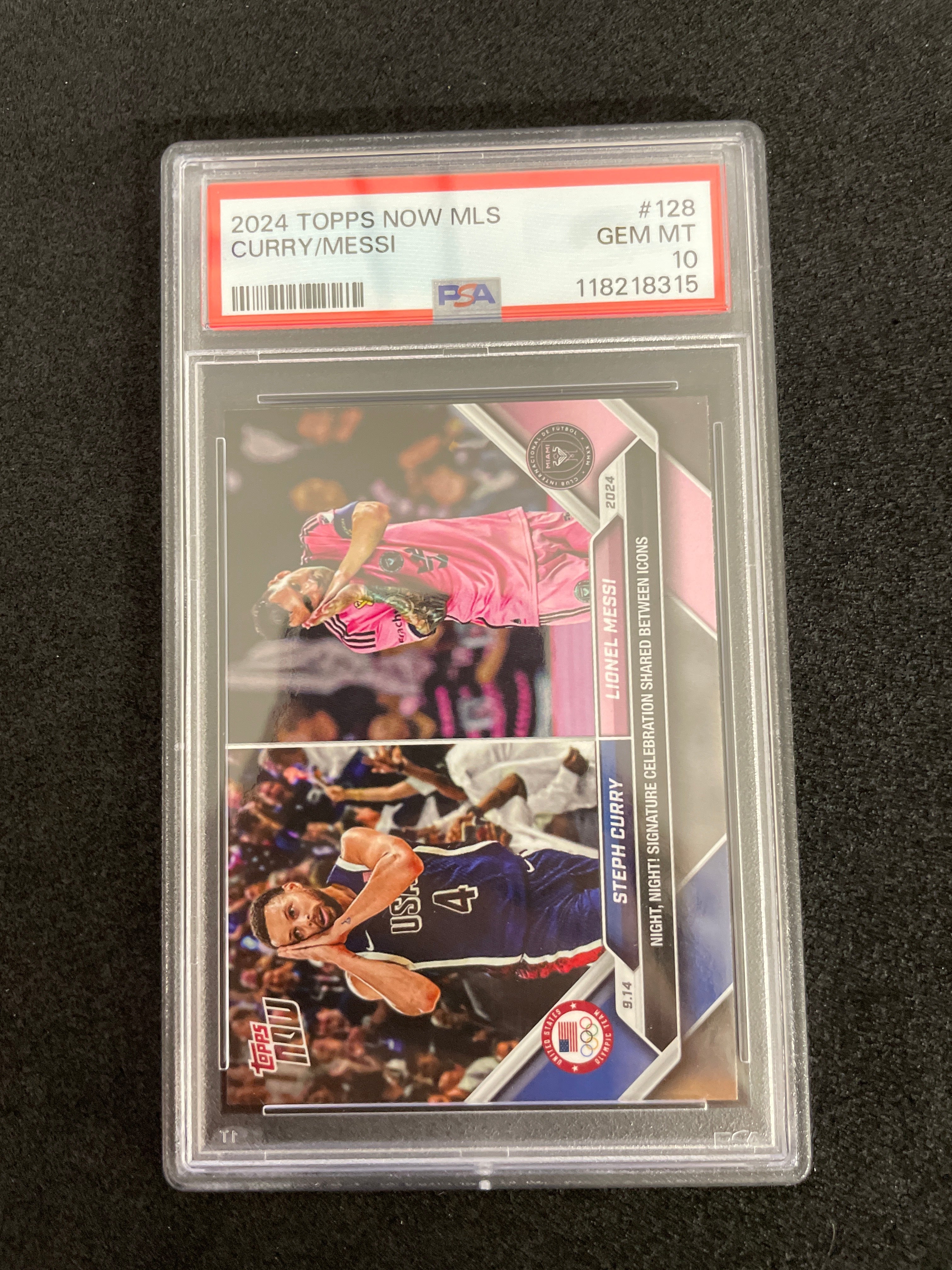 2024 Topps Now MLS Curry/Messi PSA 10