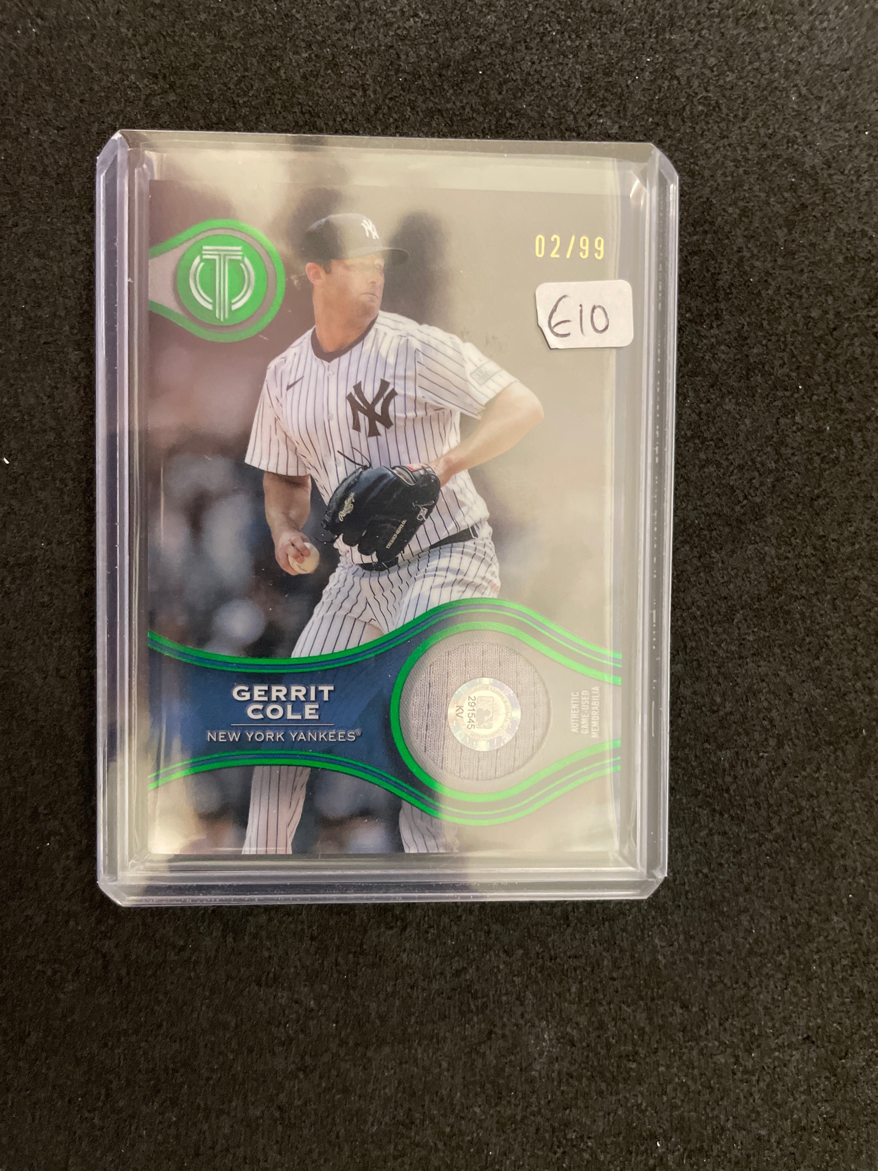2025 Topps Tribute Baseball Gerrit Cole Relic /99