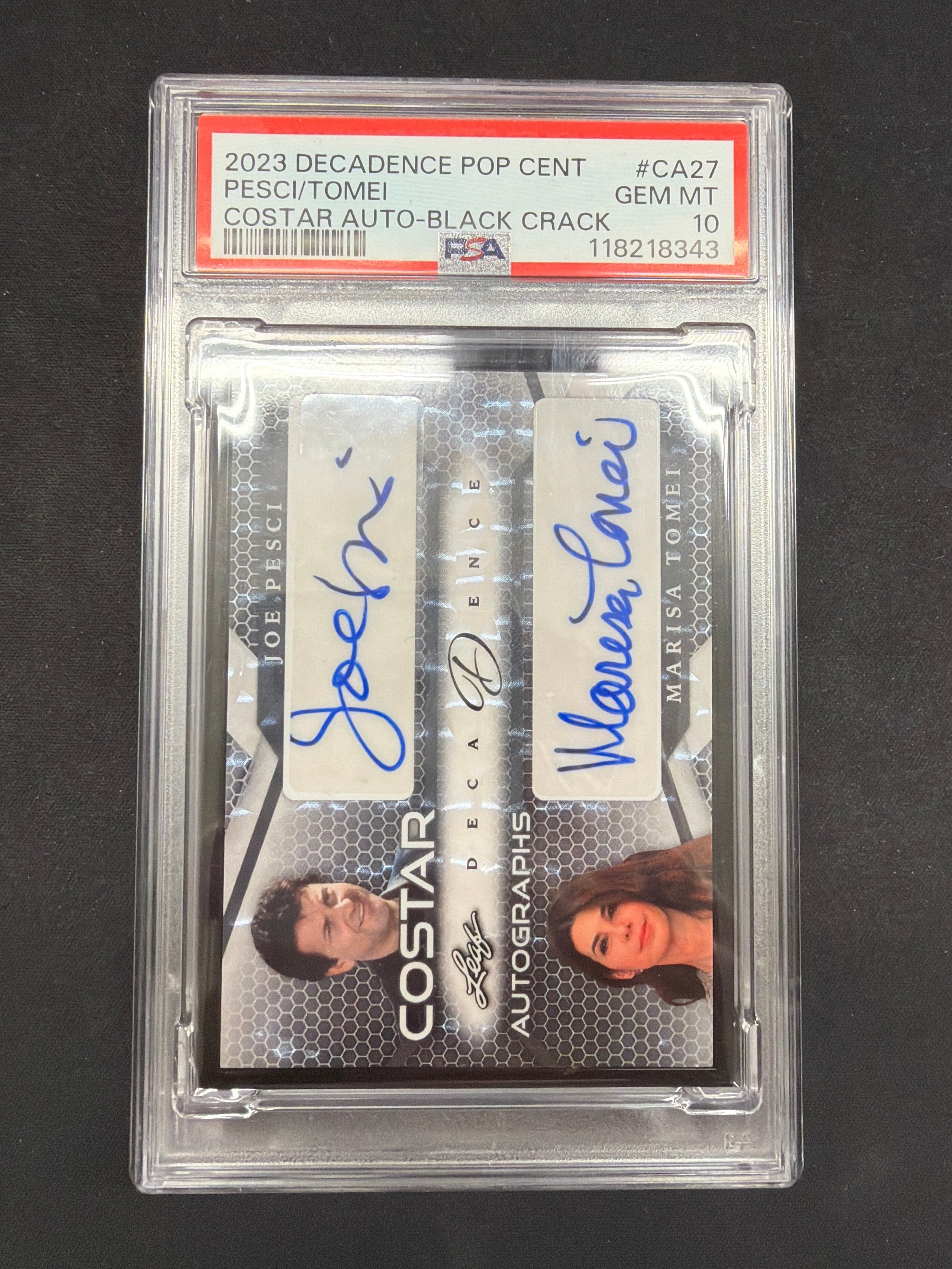 2023 Decadence Pop Cent Pesci/Tomei Costar Auto-Black Crack PSA GEM MT 10 /3