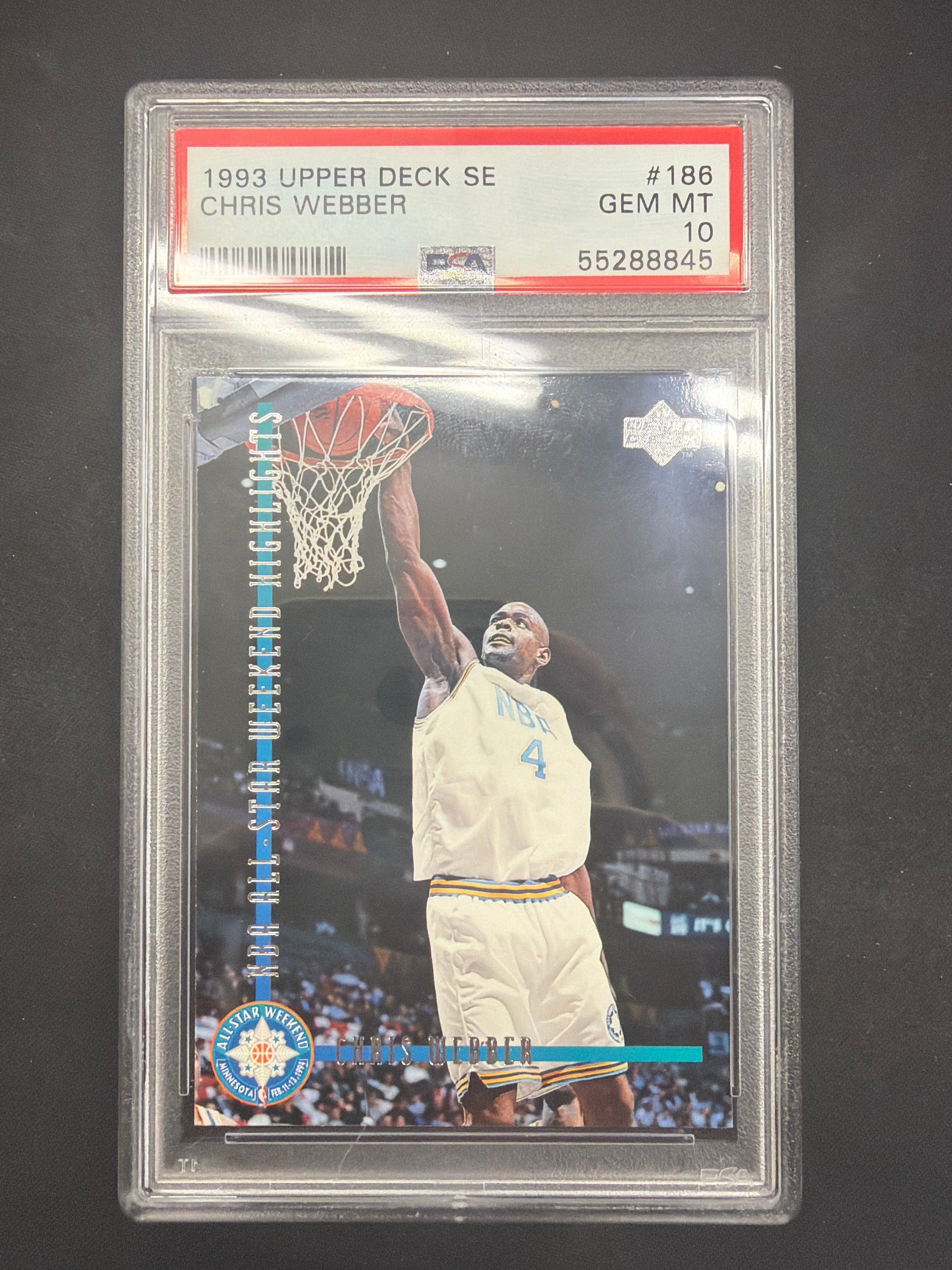 1993 Upper Deck SE Chris Webber PSA Gem MT 10