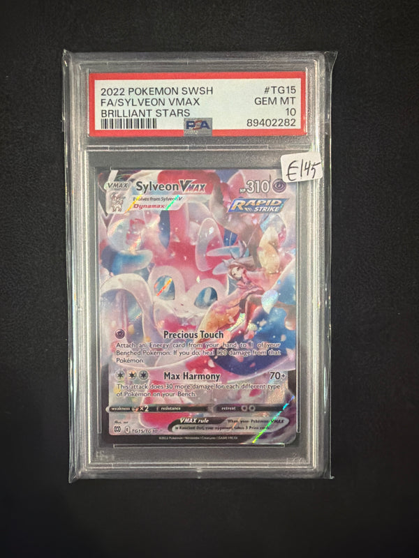 2022 Pokémon SWSH FA/Sylveon Vmax Brilliant Stars PSA 10