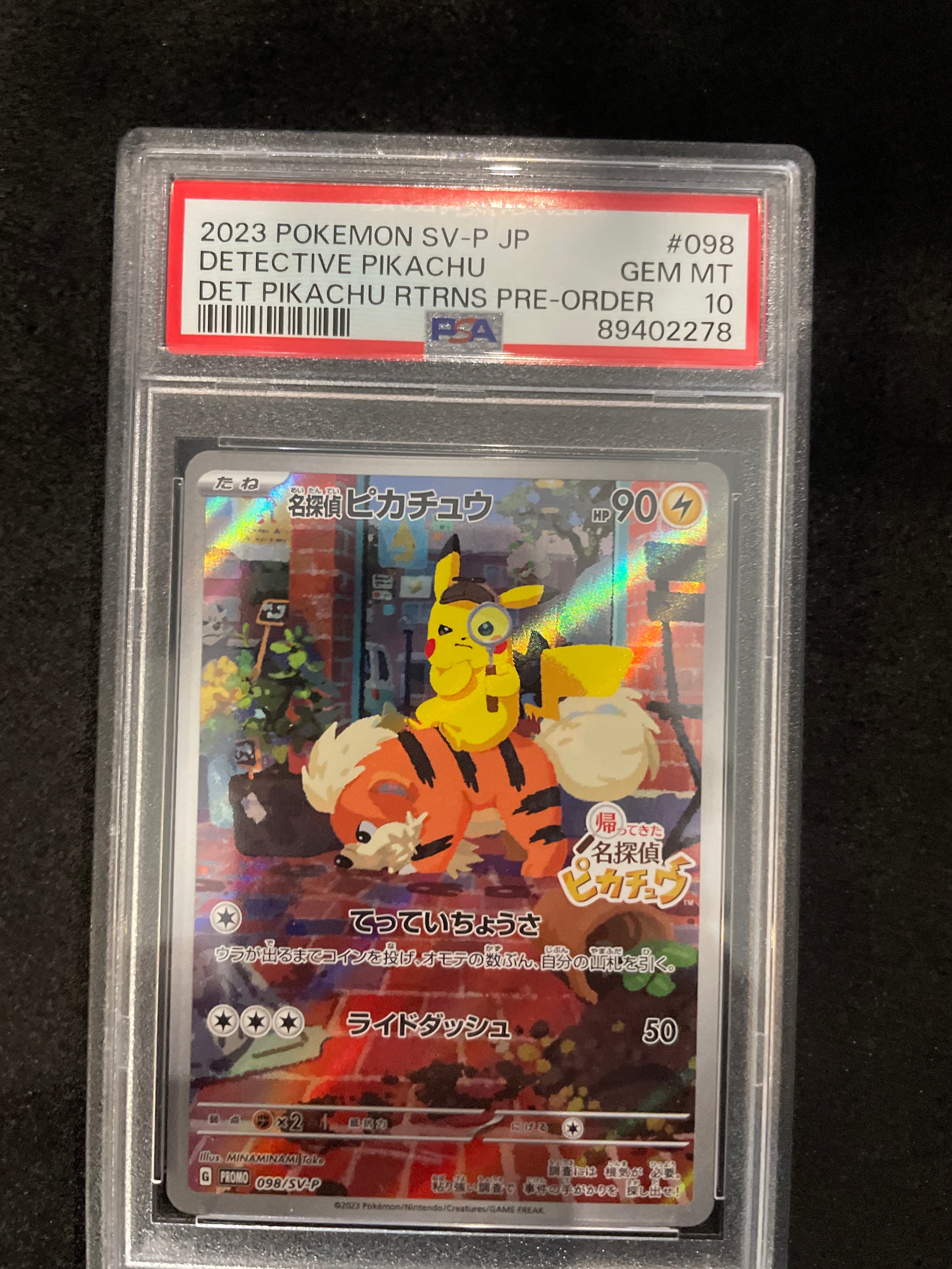 2023 POKEMON SV-P JP DETECTIVE PIKACHU RTRNS PRE-ORDER PSA 10