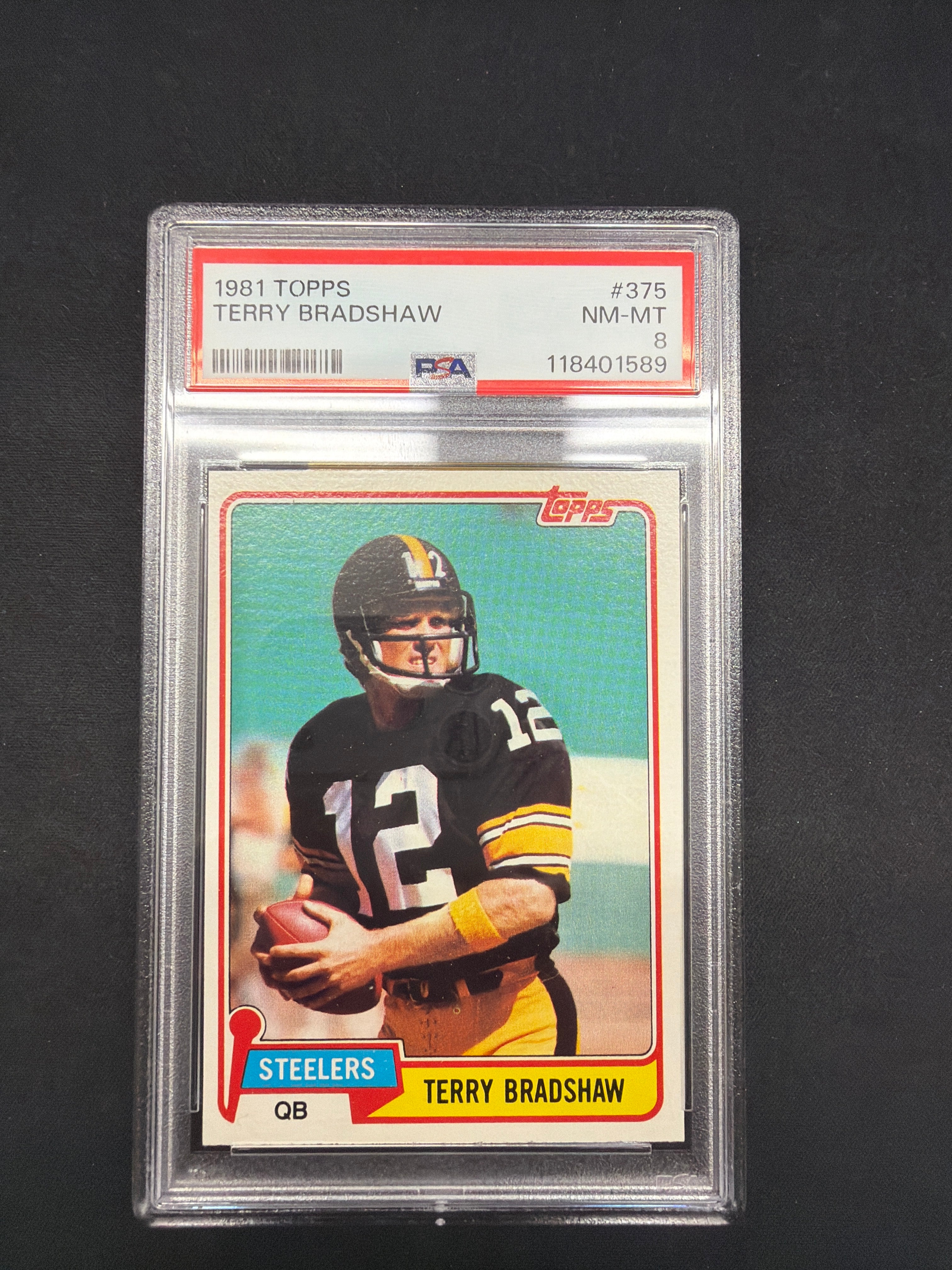 1981 Topps Terry Bradshaw PSA NM-MT 8
