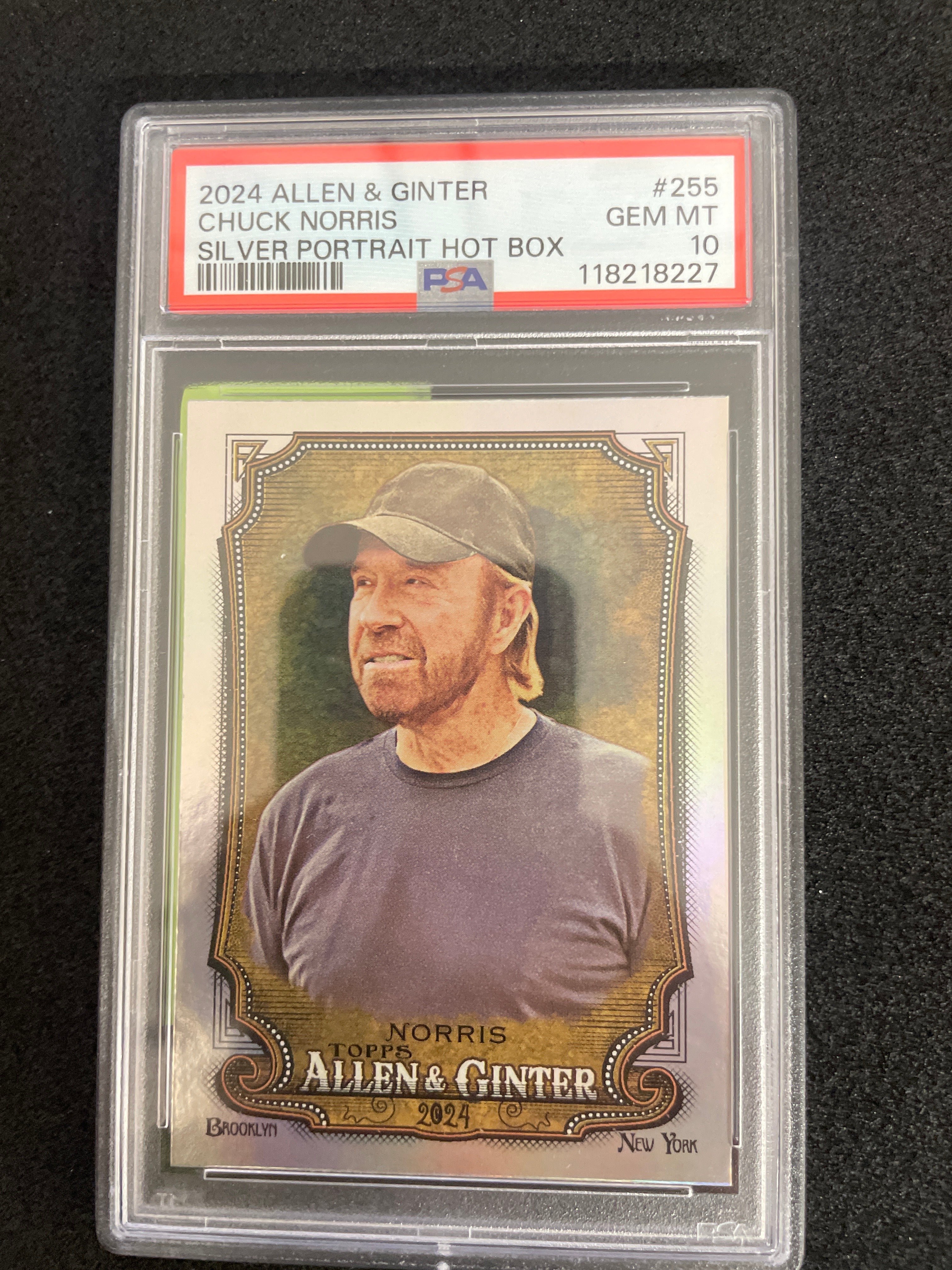 2024 Allen & Ginter Chuck Norris Silver Portrait Hot Box GEM MINT PSA 10
