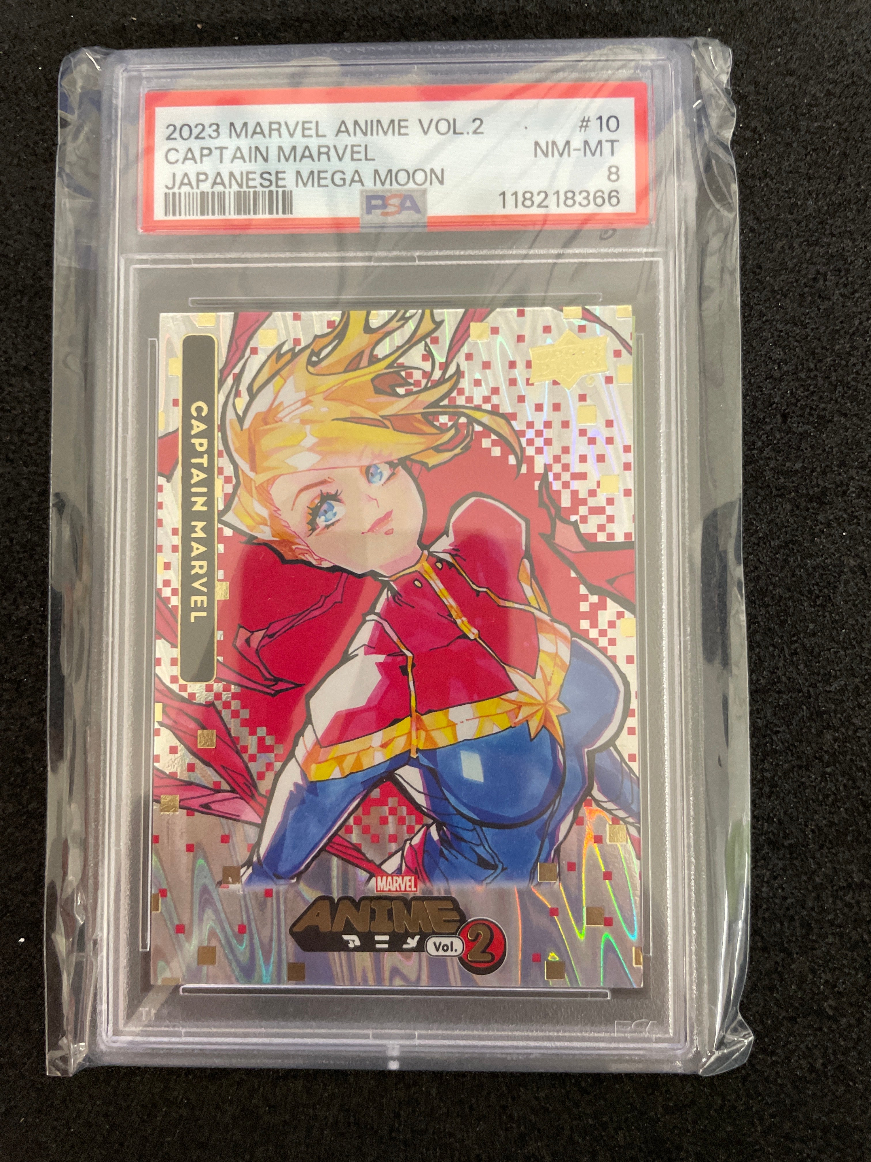2023 Marvel Anime Vol.2 Captain Marvel Japanese Mega Moon NM-MT PSA 8