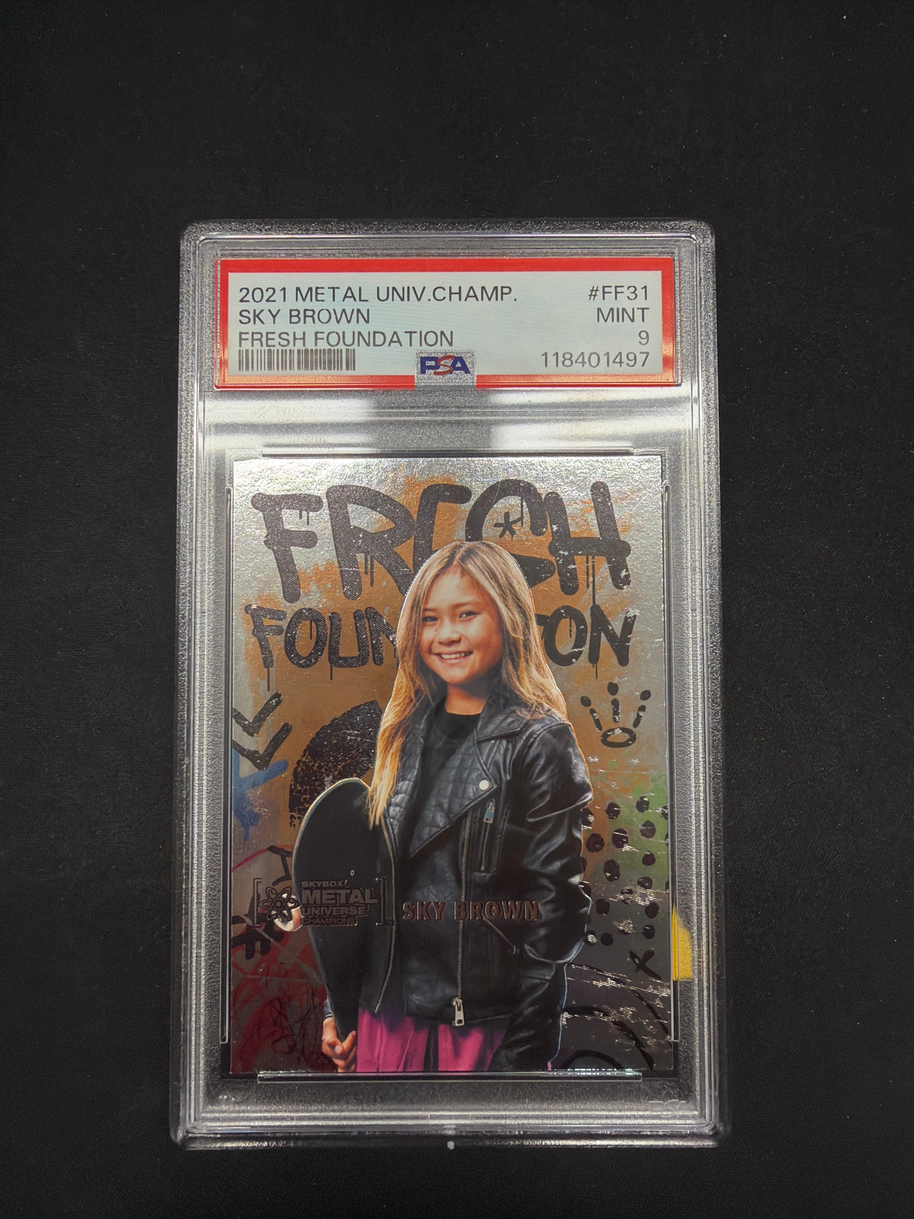 2021 Metal Universe Champions Sky Brown Fresh Foundation PSA MINT 9