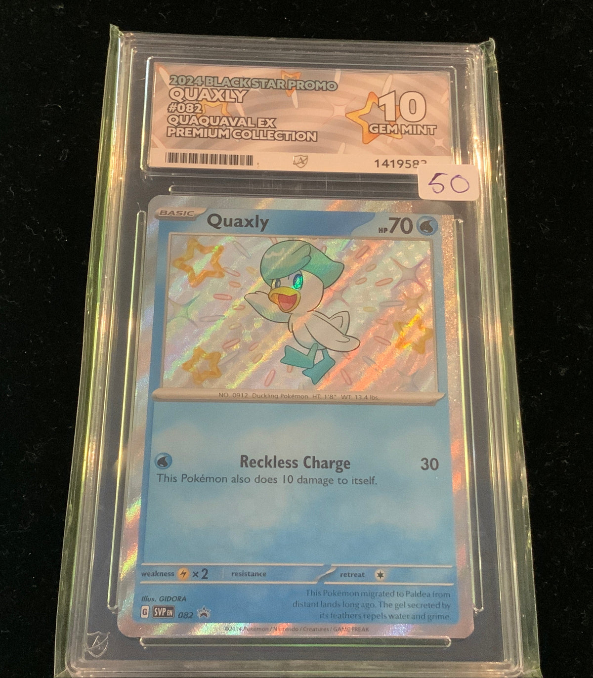ACE Gem Mint 10 2024 Quaxly Black Star Promo #082