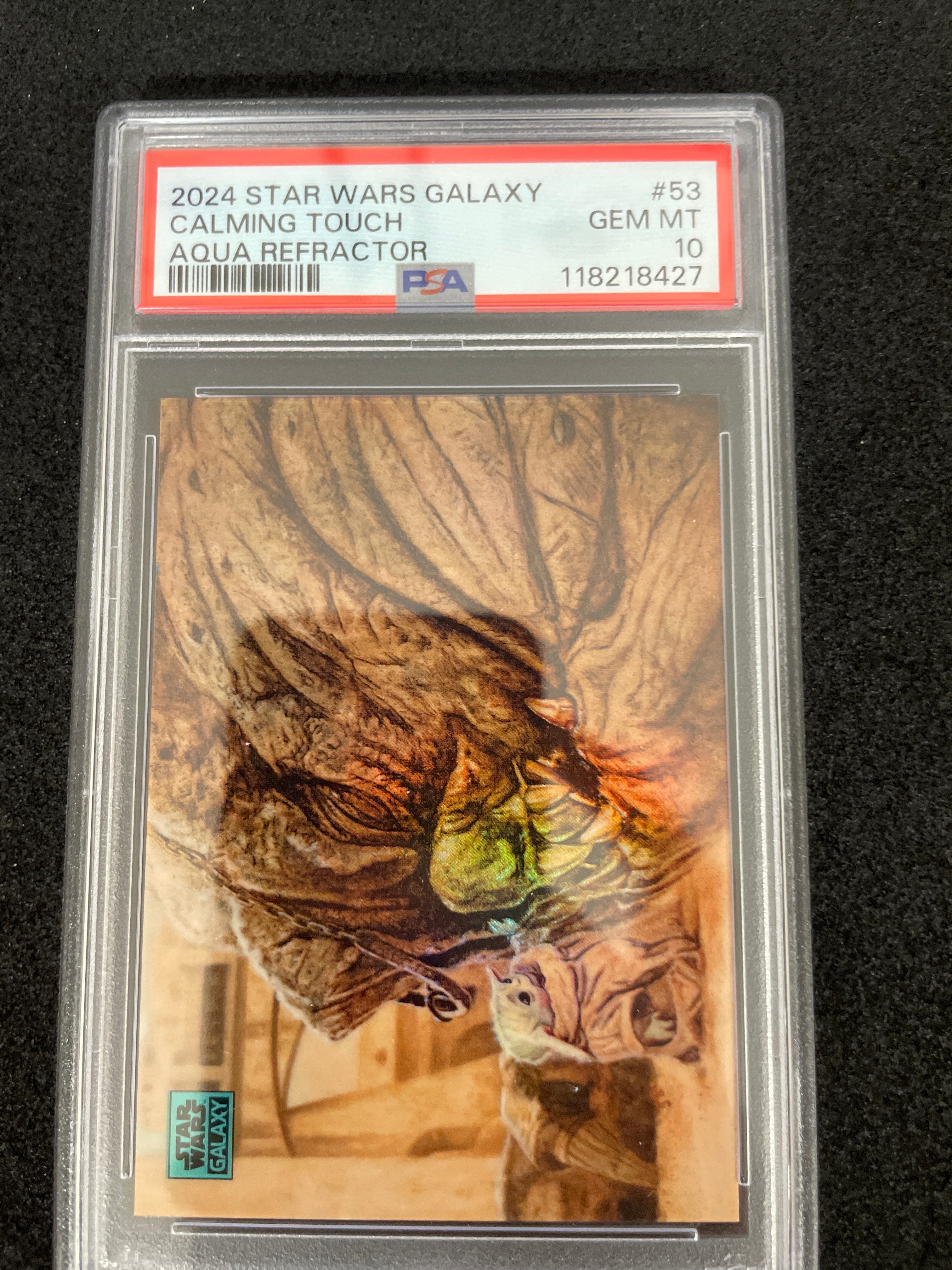 2024 Star Wars Galaxy Calming Touch Aqua Refractor GEM MINT PSA 10 /199
