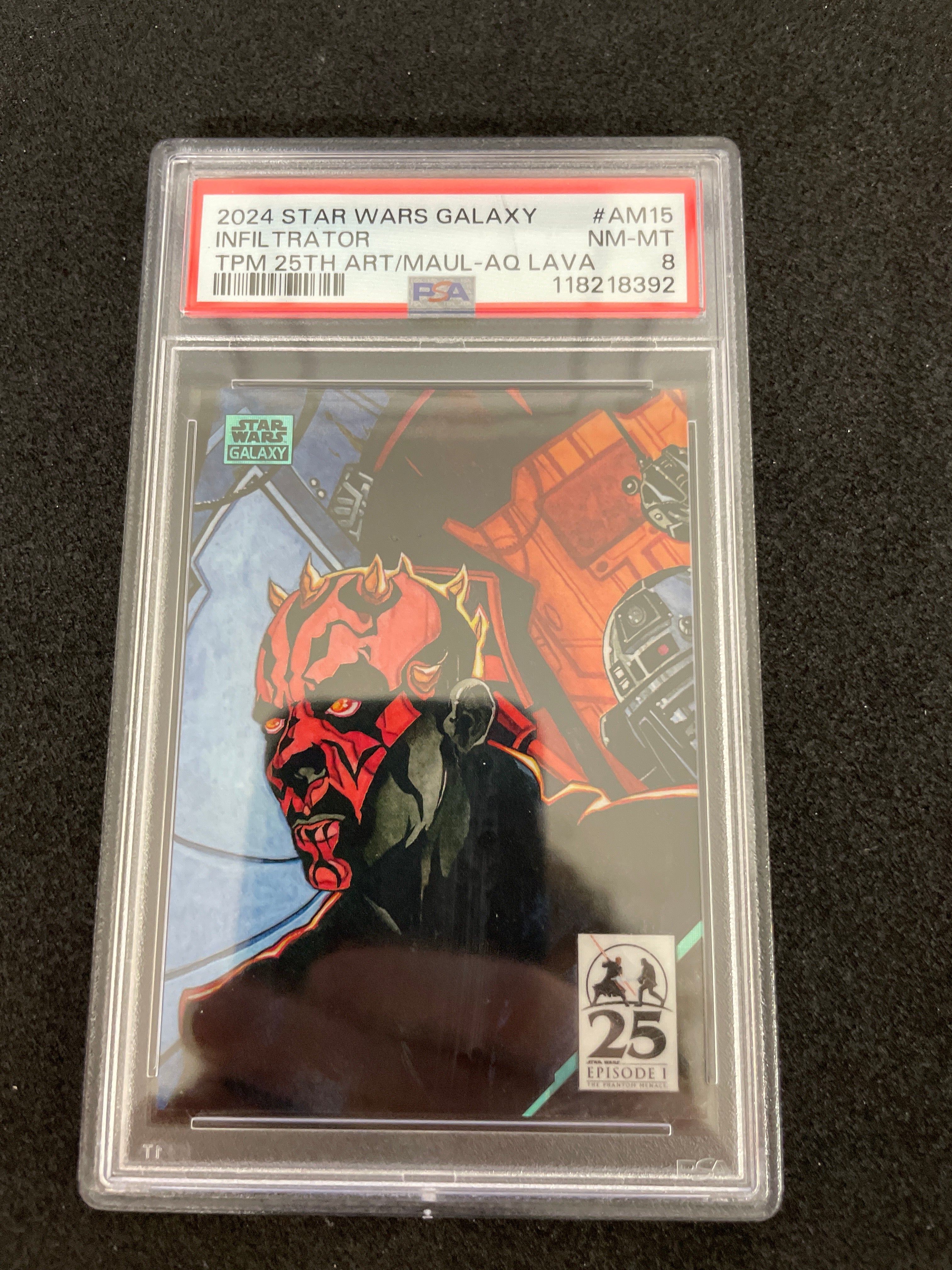 2024 Star Wars Galaxy Infiltrator TPM 25th Art/Maul-Aqua Lava NM-MT PSA 8 /175