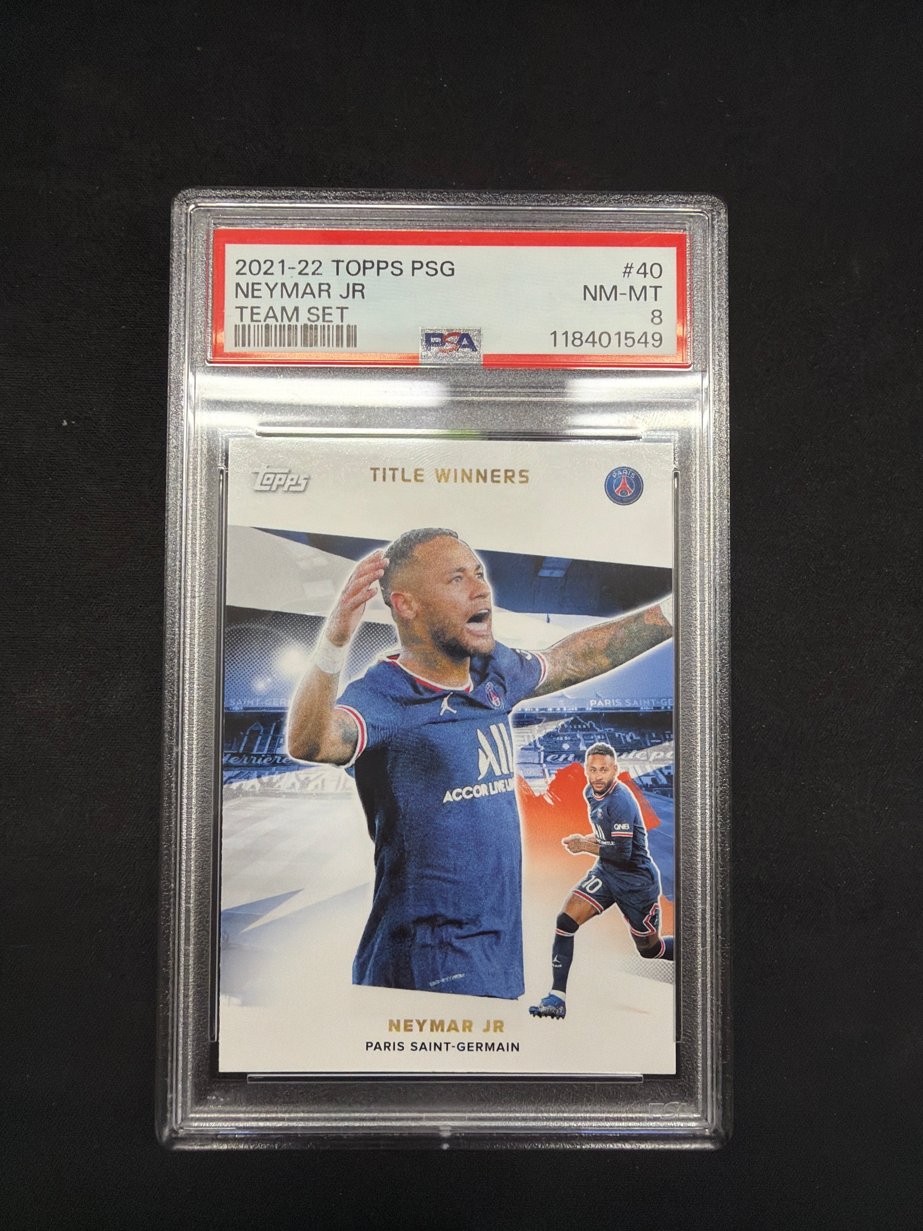 2021-22 Topps PSG Neymar Jr Team Set PSA NM-MT 8