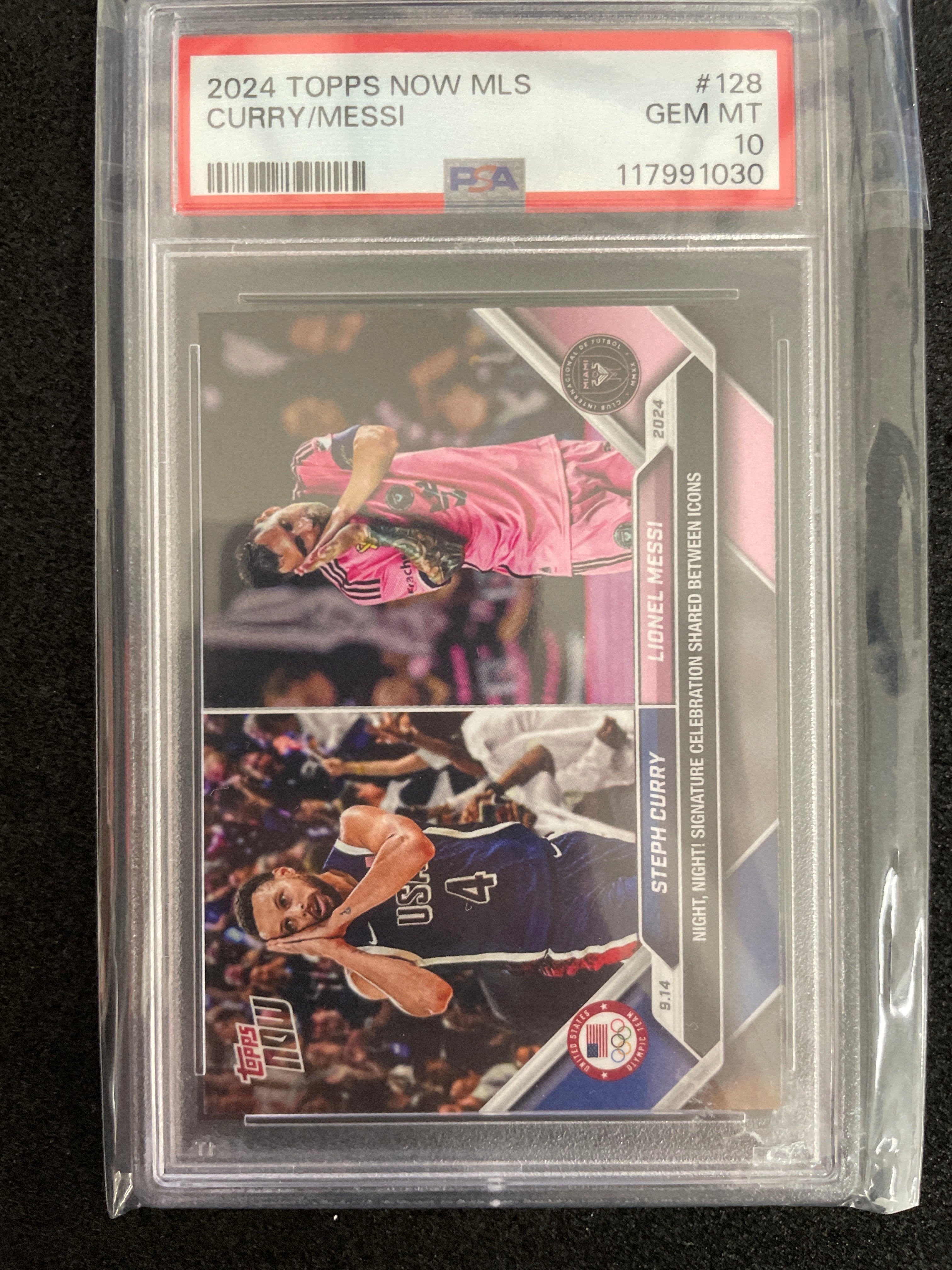 2024 Topps Now MLS Curry/Messi Gem Mint PSA 10