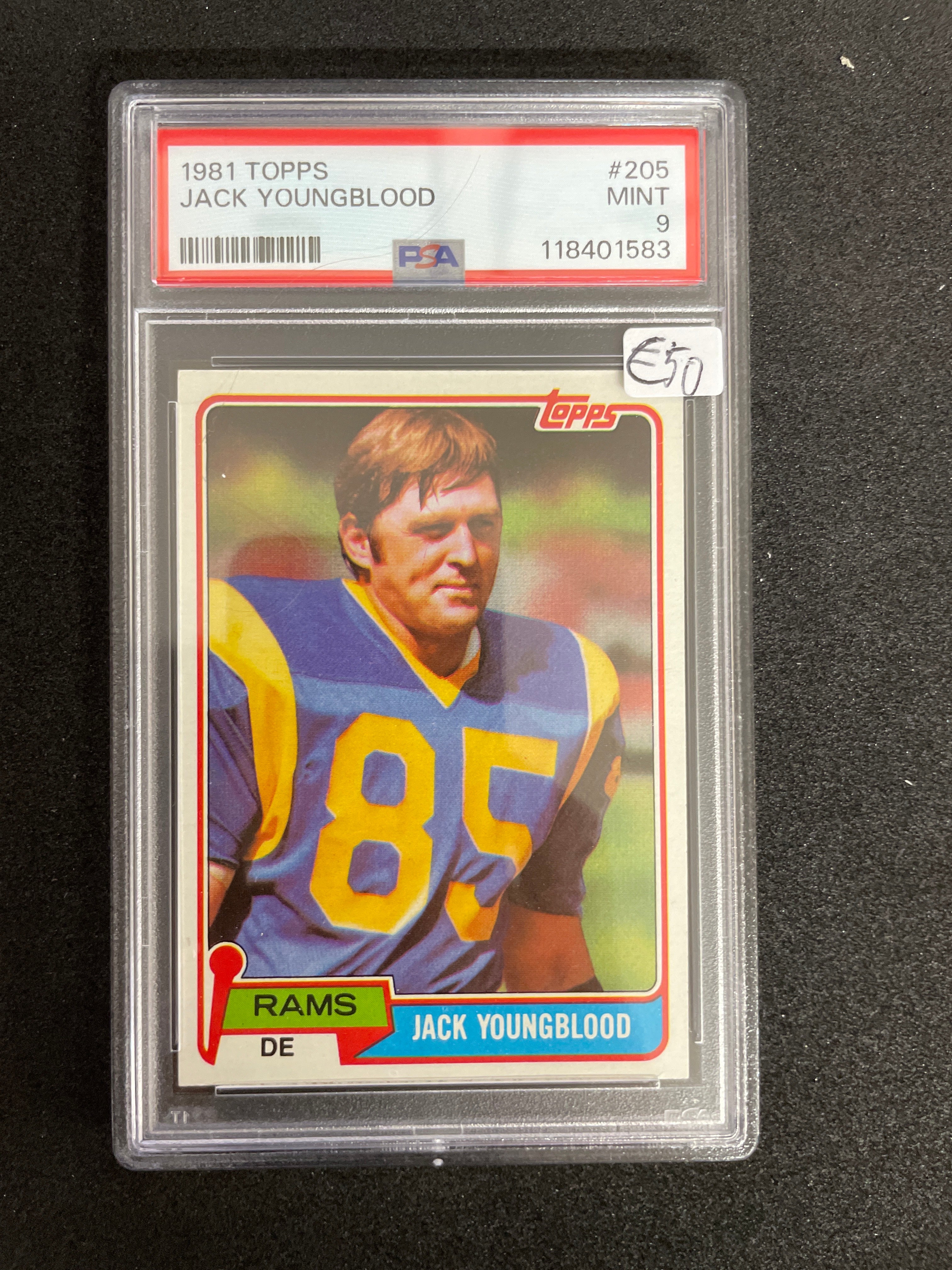 1981 Topps Jack Youngblood PSA 9