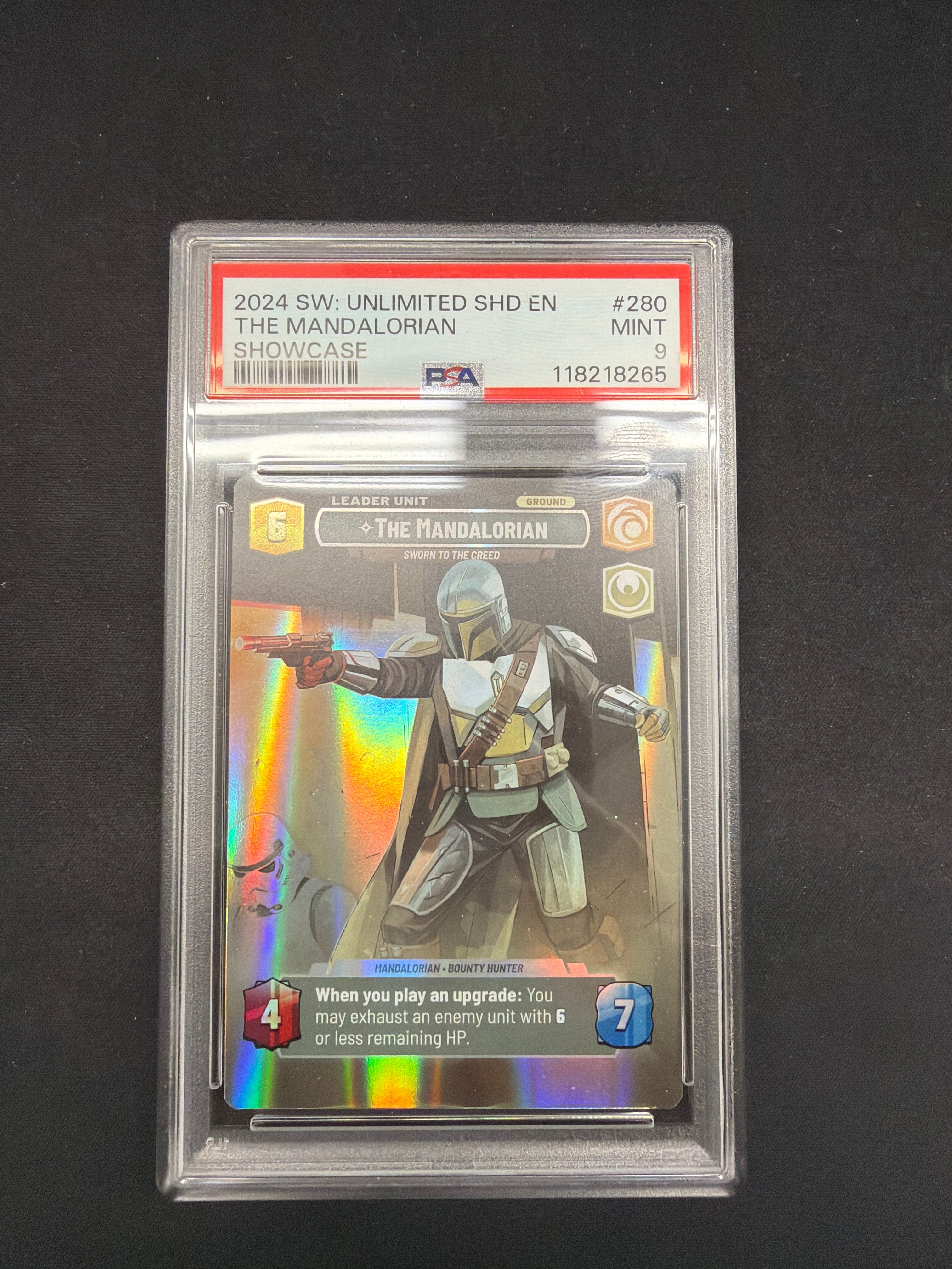 2024 SW: Unlimited SHD EN The Mandalorian Showcase PSA MINT 9