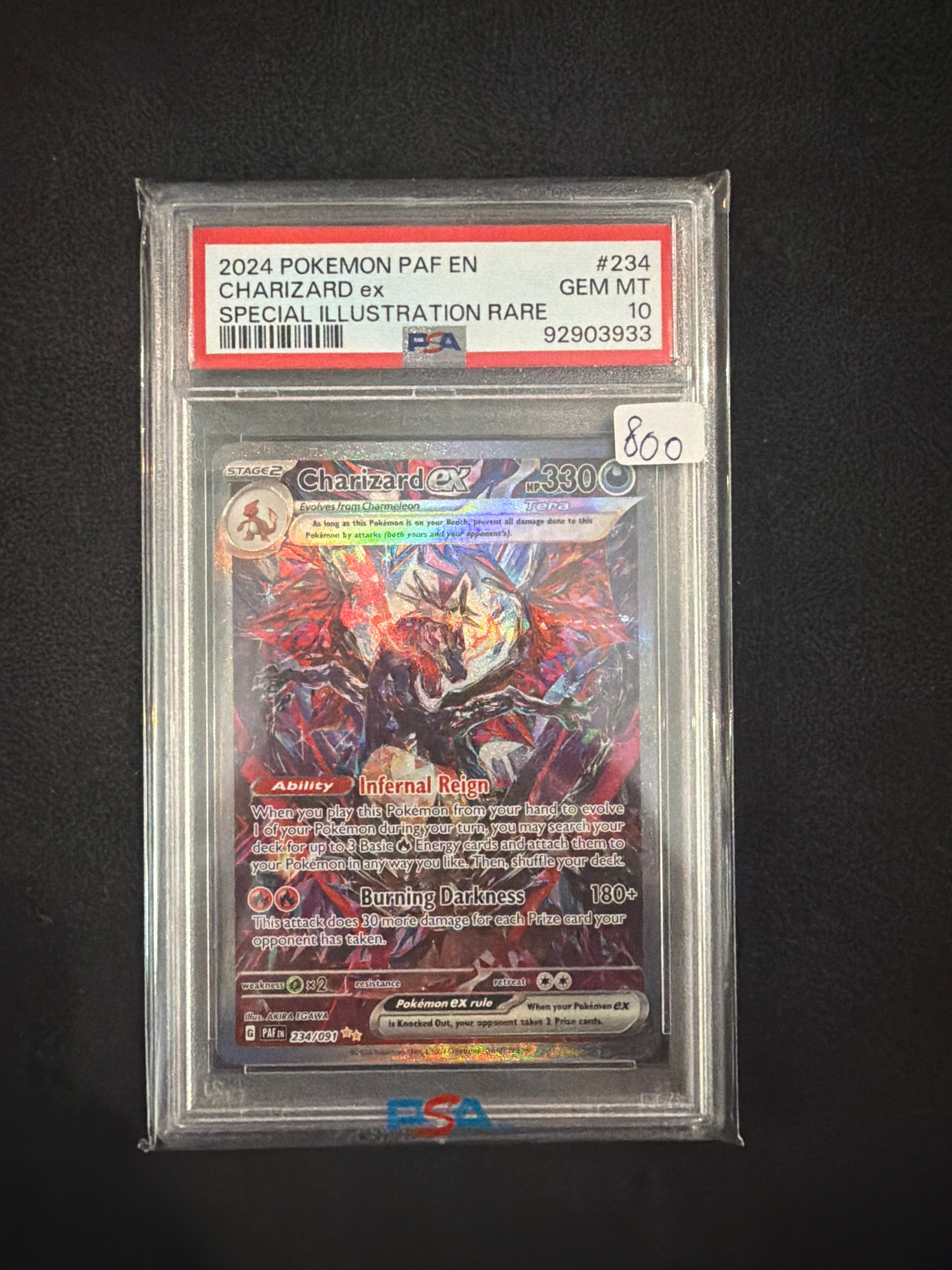 2024 Pokémon PAF EN Charizard ex Special Illustration Rare PSA 10