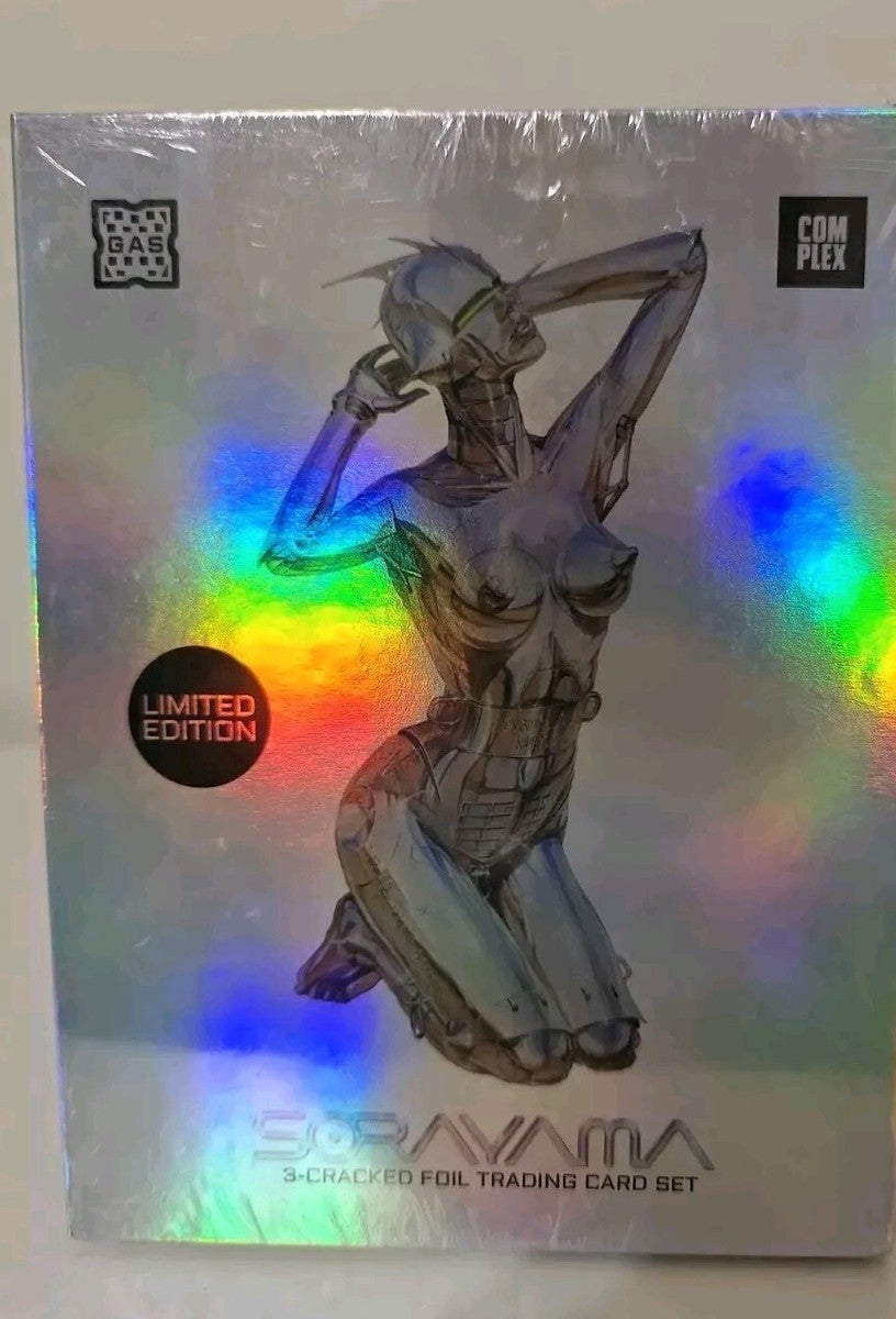 Factory Sealed 2024 Complexcon Sorayama Gas Trading Card Set. (3 Cards)