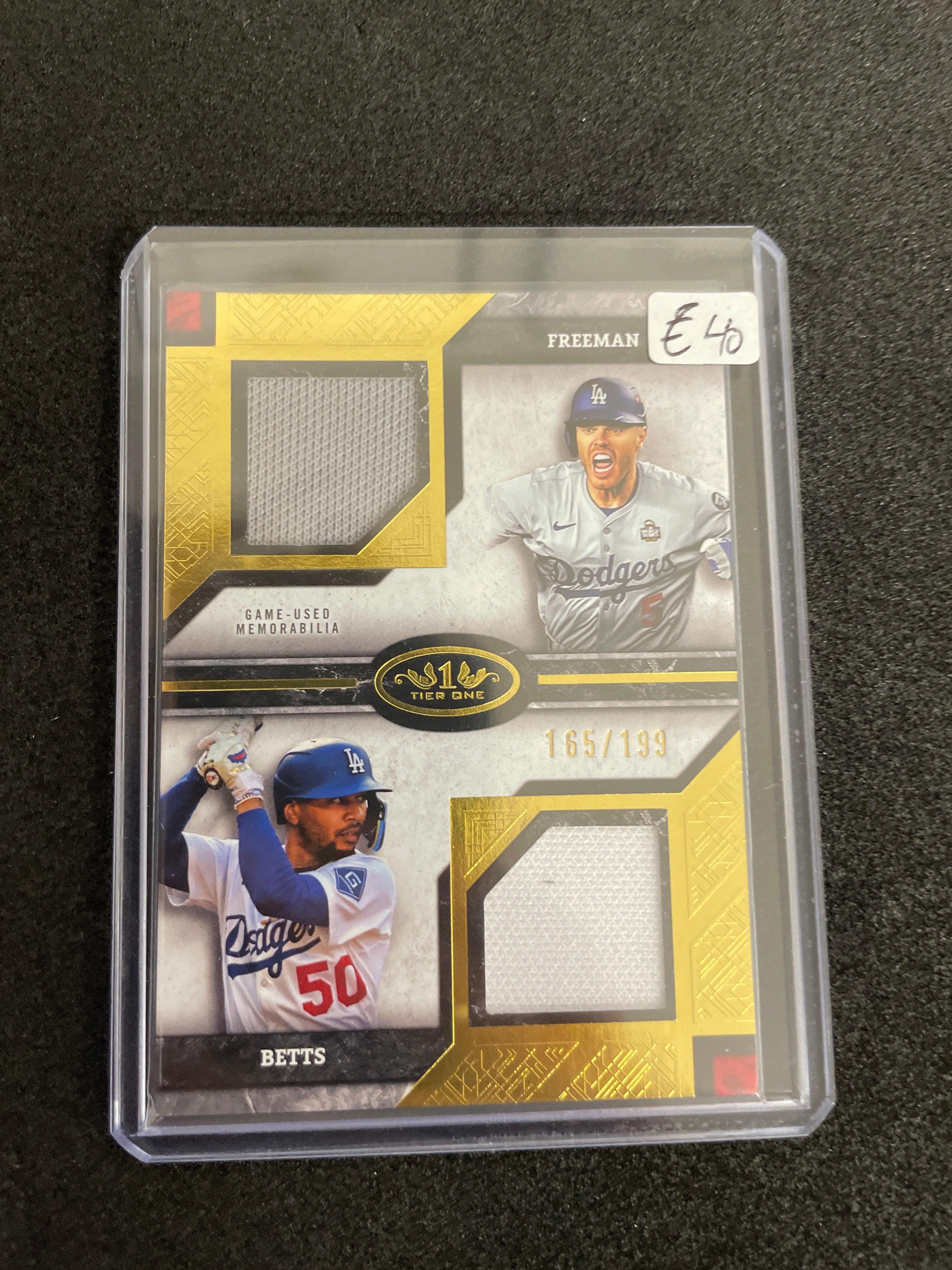 2025 Topps Tier One Baseball Freeman & Betts Relic /199