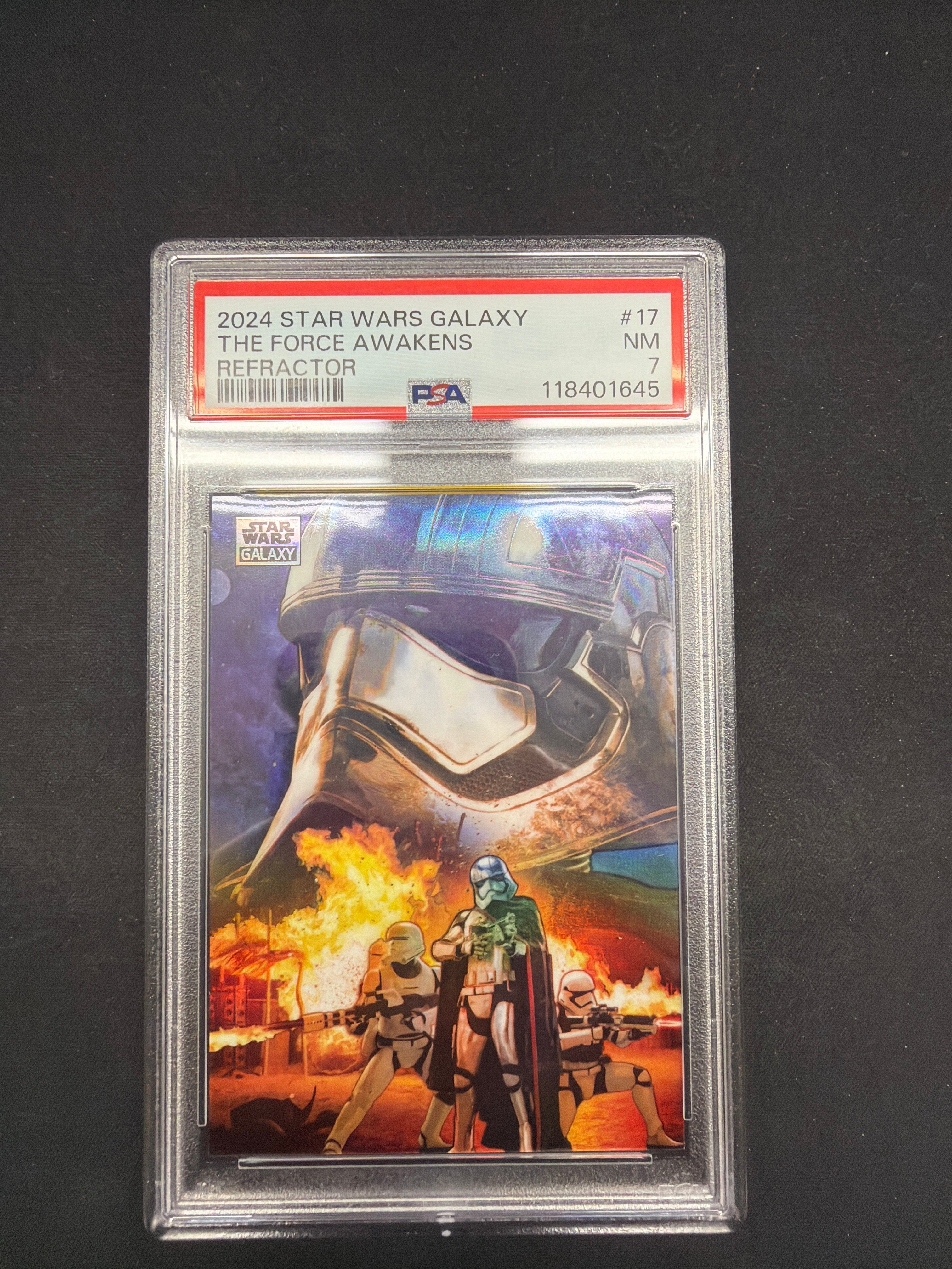 2024 Star Wars Galaxy The Force Awakens Refractor PSA NM 7