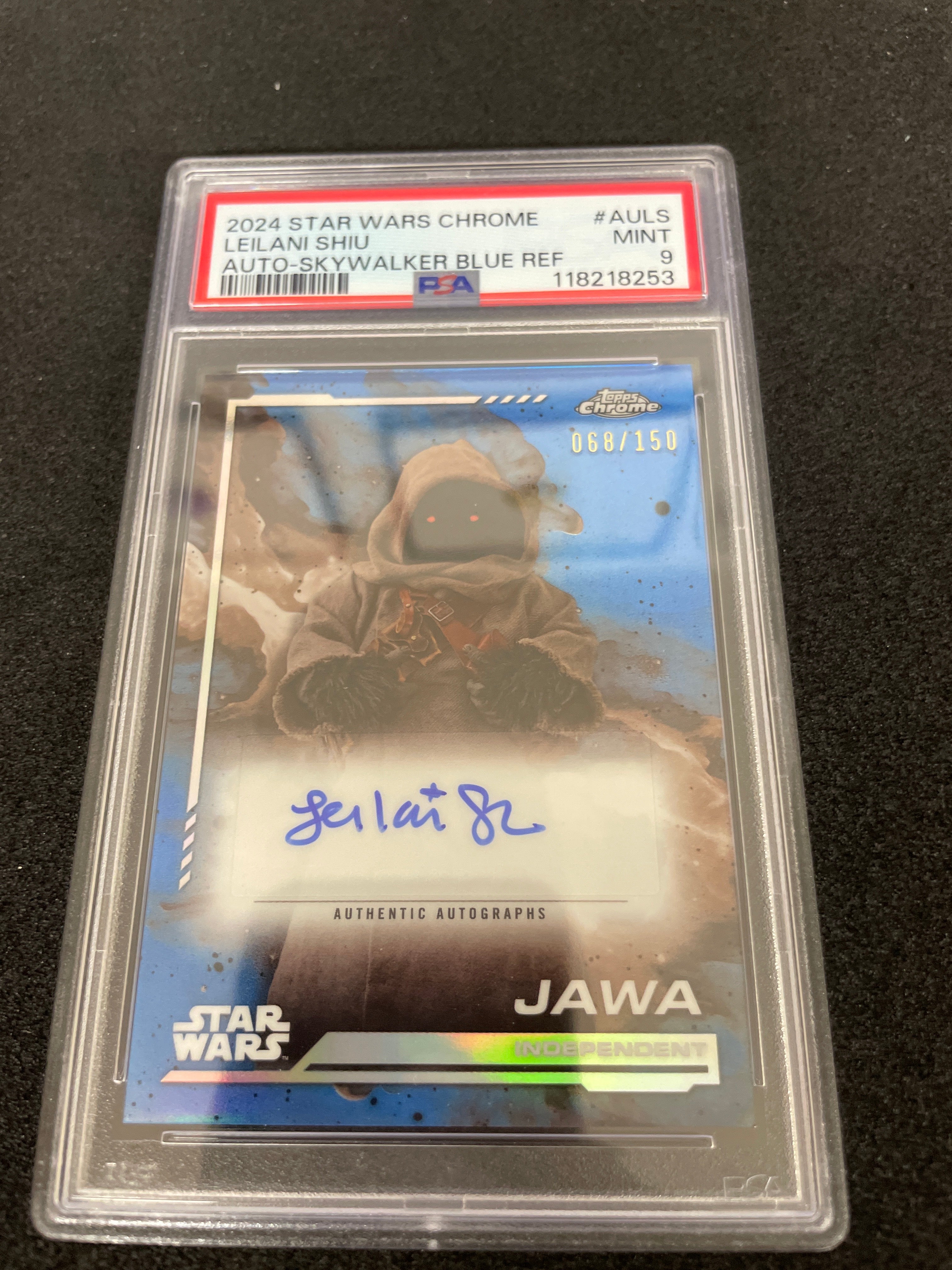 2024 Star Wars Chrome Leilani Shiu Auto-Skywalker Blue refractor MINT PSA 9 /150
