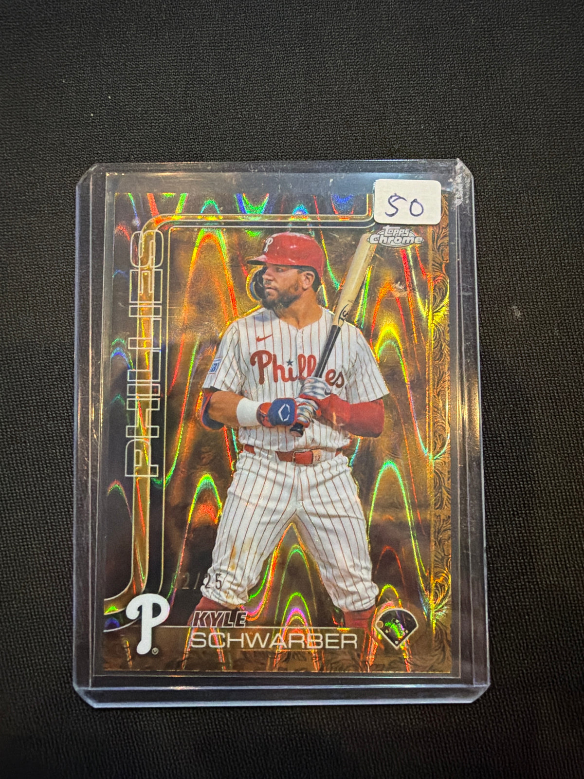 2025 Topps Chrome Gilded Collection Kyle Schwarber /25