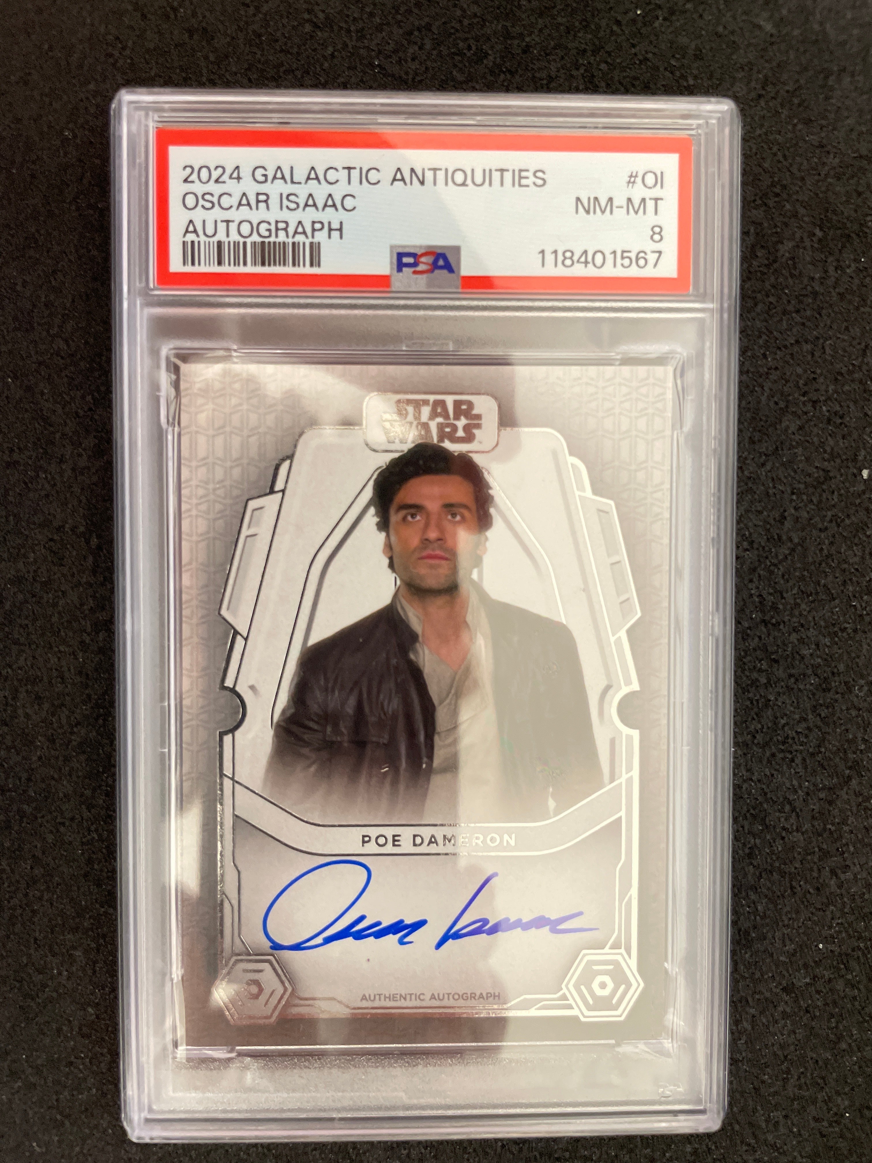 2024 Galactic Antiquities Oscar Isaac Autograph Near Mint-Mint PSA 8 /50