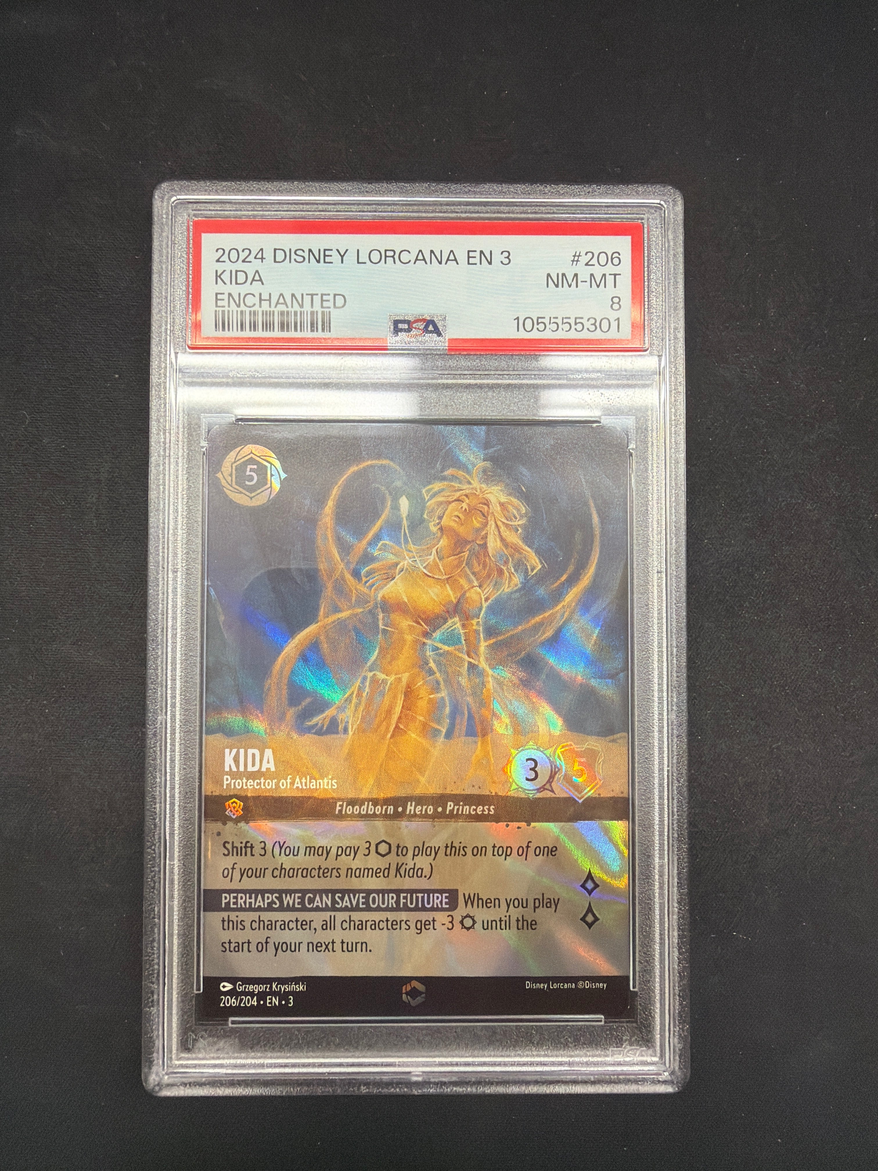 2024 Disney Lorcana En 3 Kida Enchanted PSA NM-MT 8