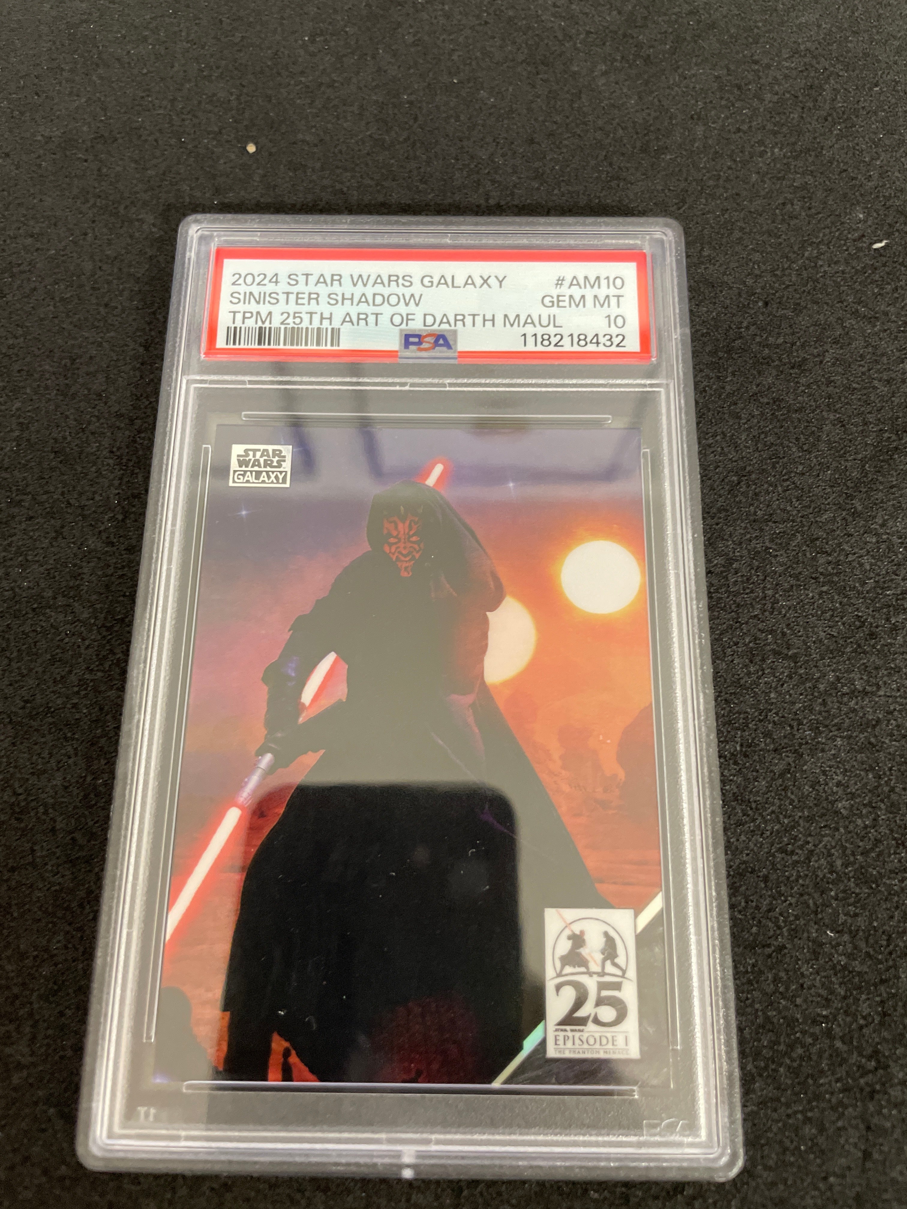 2024 Star Wars Galaxy Sinister Shadow TPM 25th Art Of Darth Maul GEM MINT PSA 10
