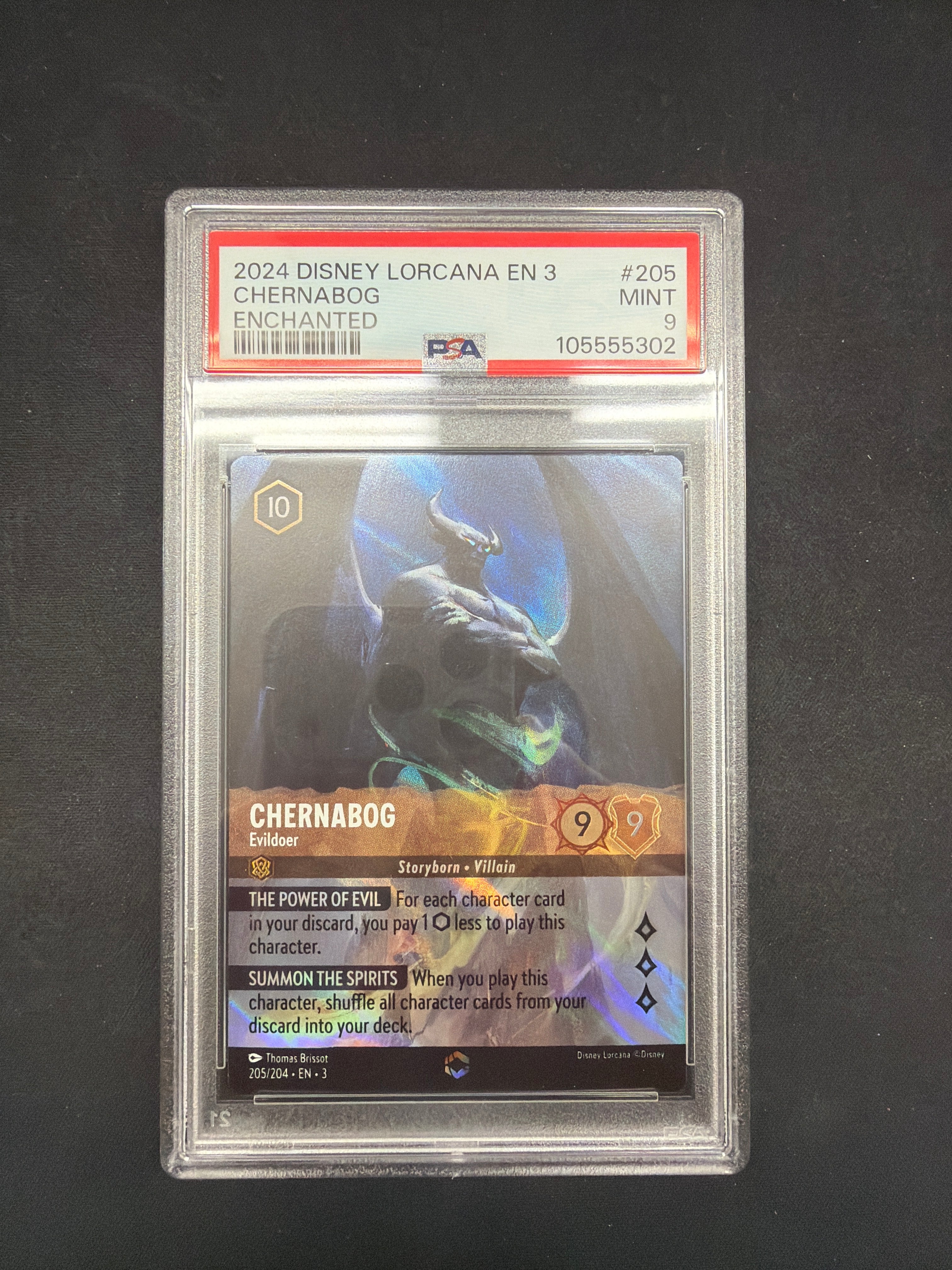 2024 Disney Lorcana En 3 Chernabog Enchanted PSA MINT 9