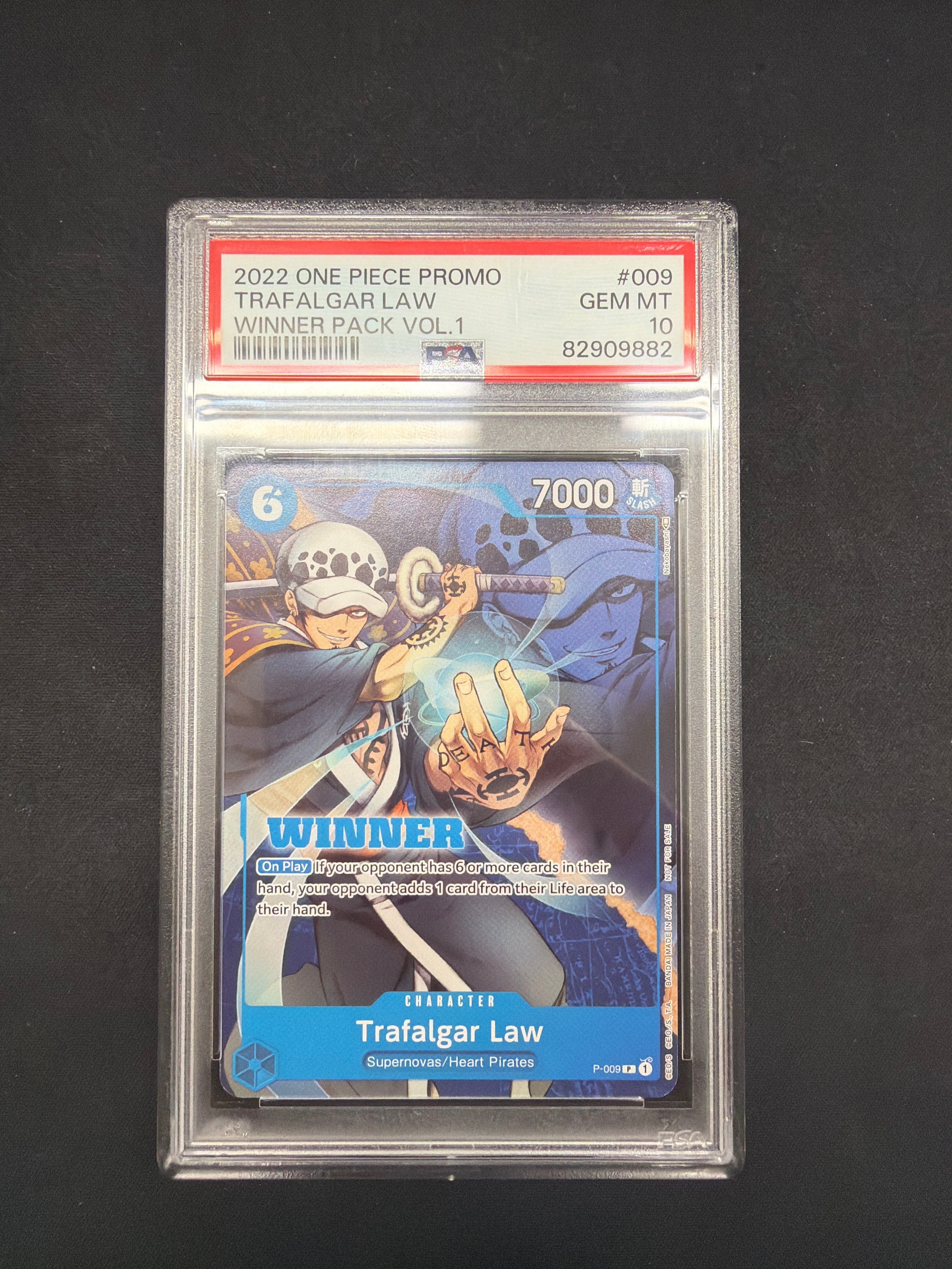 2022 One Piece Promo Trafalgar Law Winner Pack Vol.1 PSA GEM MT 10