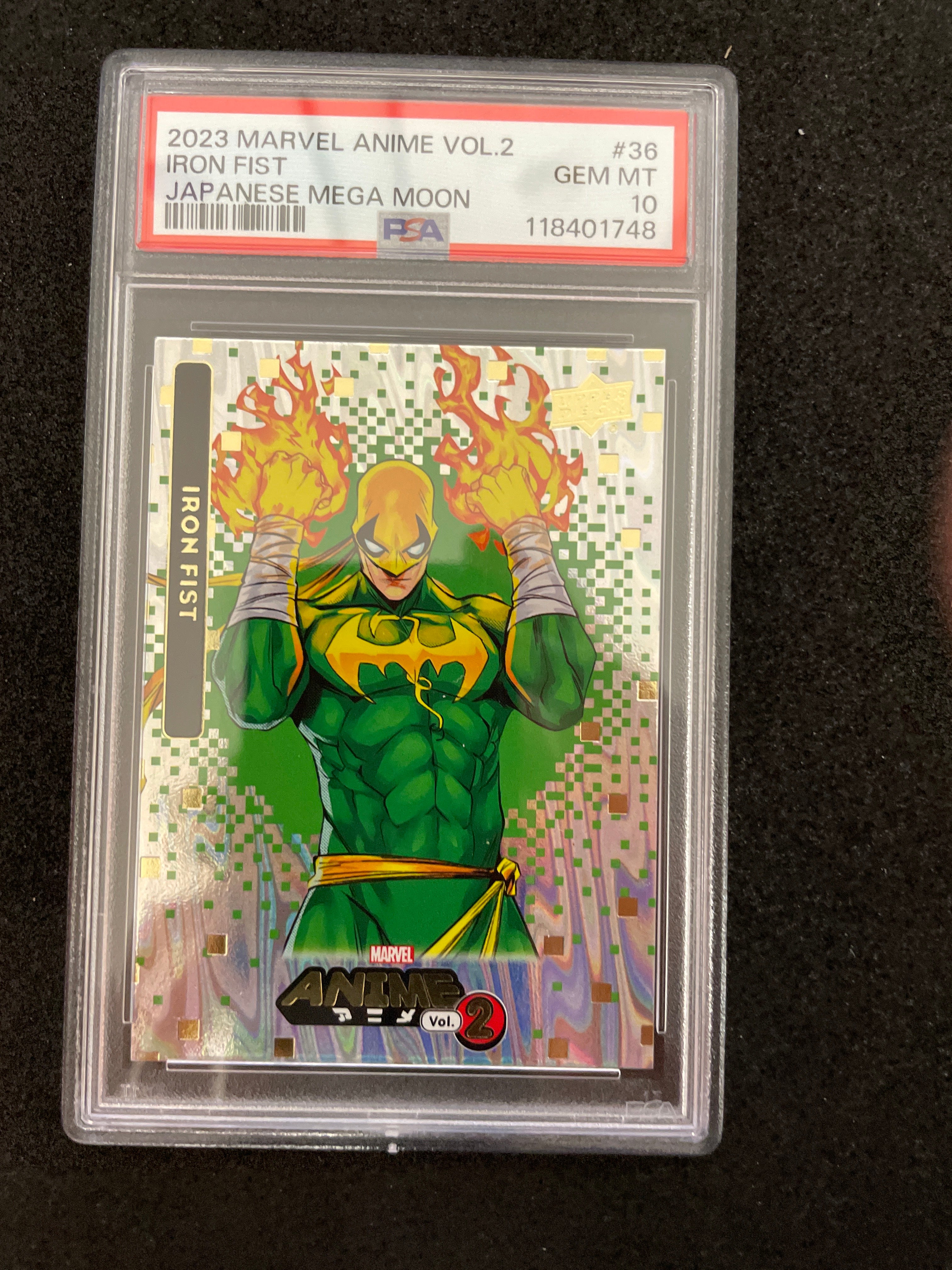 2023 Marvel Anime Vol.2 Iron Fist Japanese Mega Moon Gem Mint PSA 10
