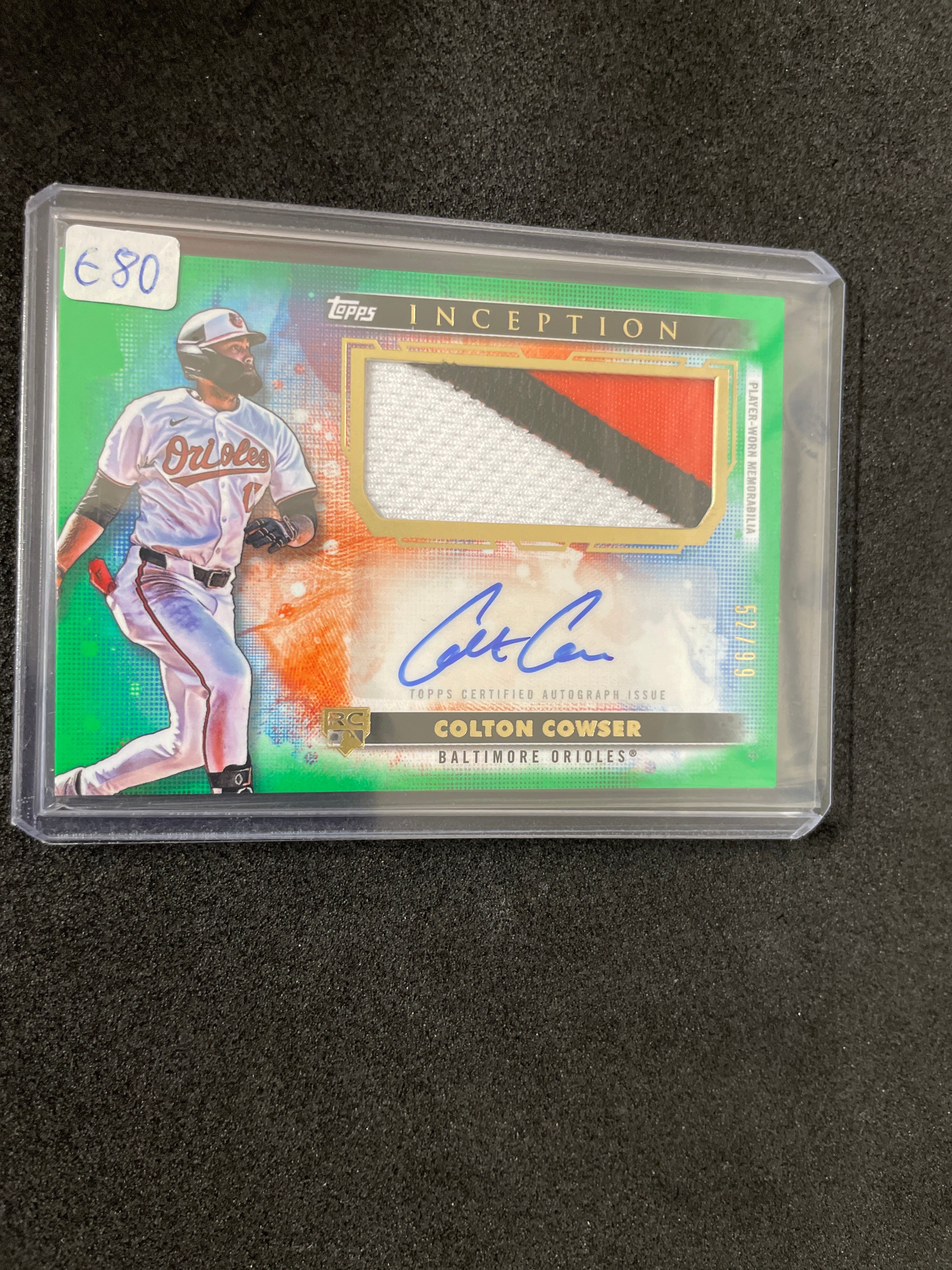 2024 Topps Inception Baseball Colton Cowser Relic Autograph /99