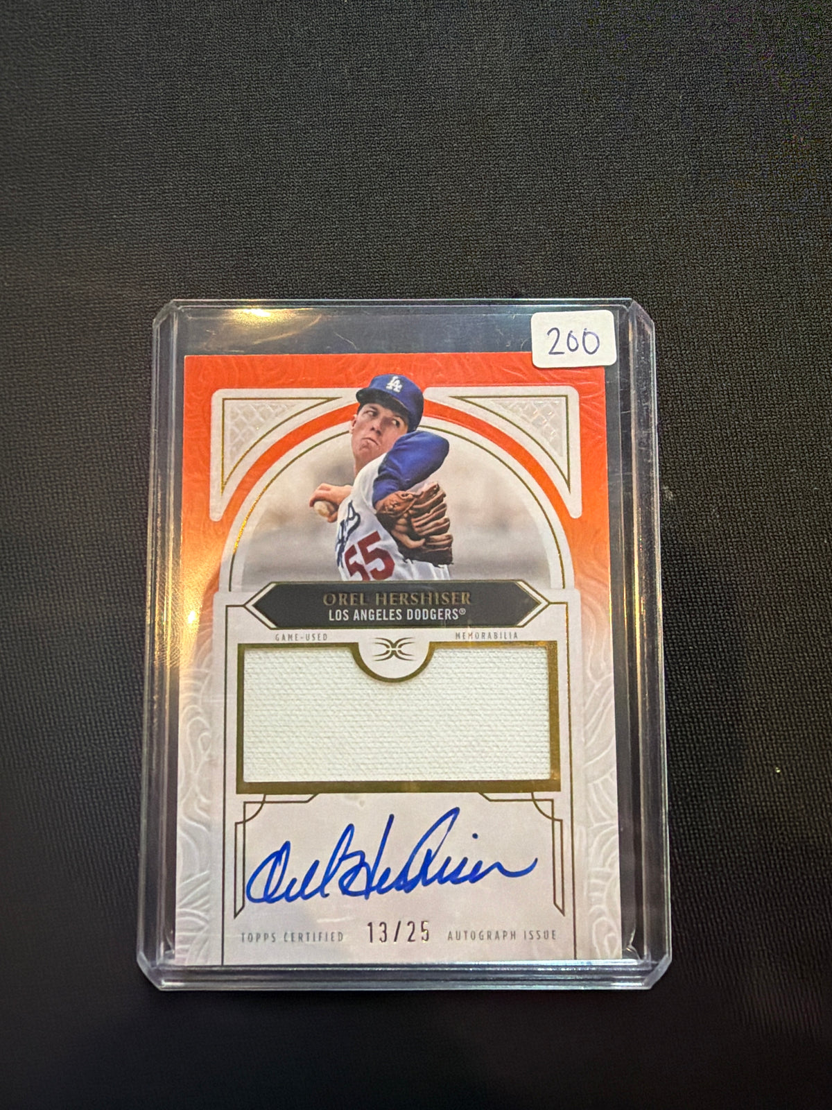 2025 Topps Definitive Orel Hershiser Patch Auto /25