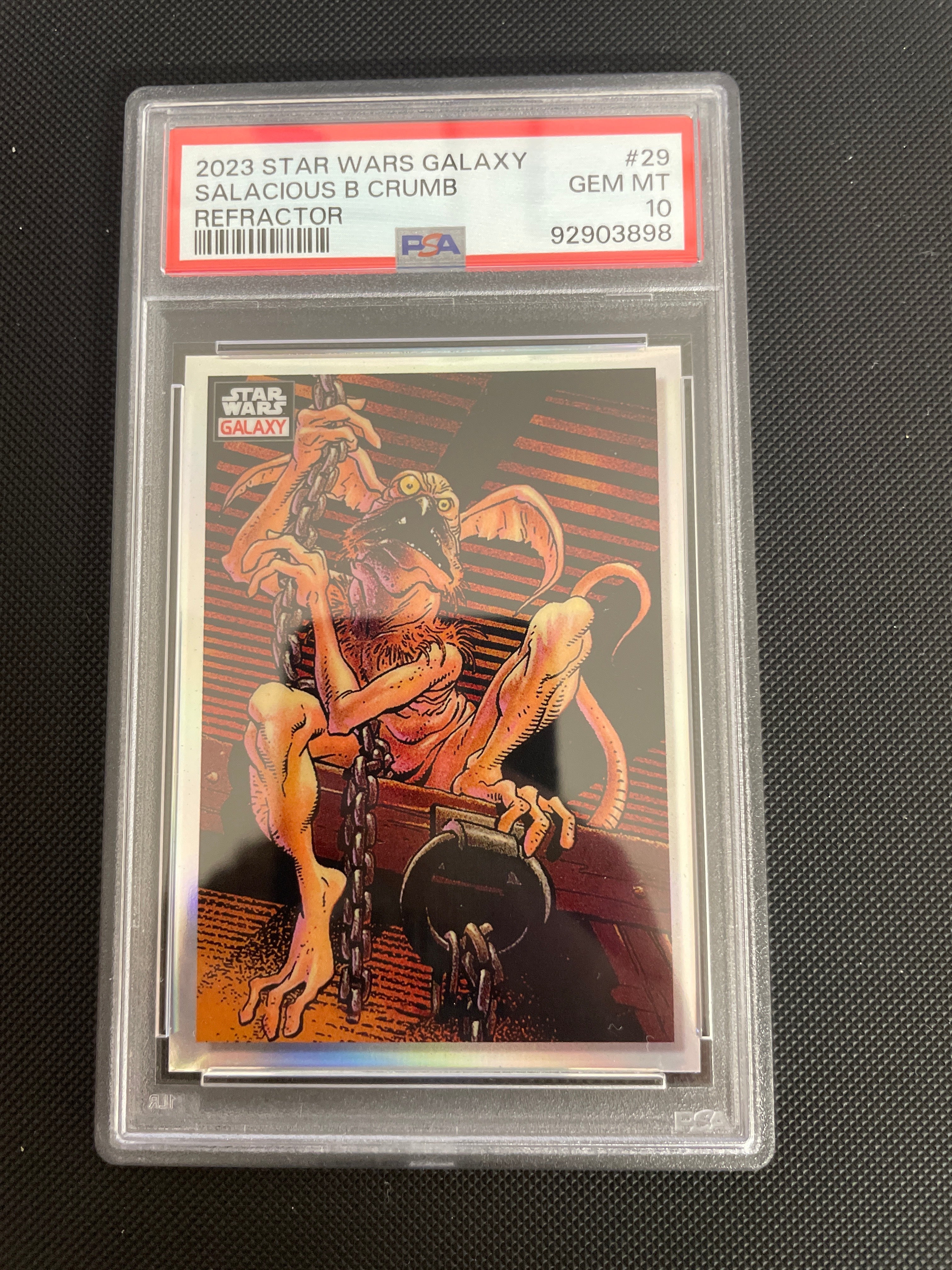 2023 STAR WARS GALAXY SALCIOUS B CRUMB REFRACTOR PSA 10