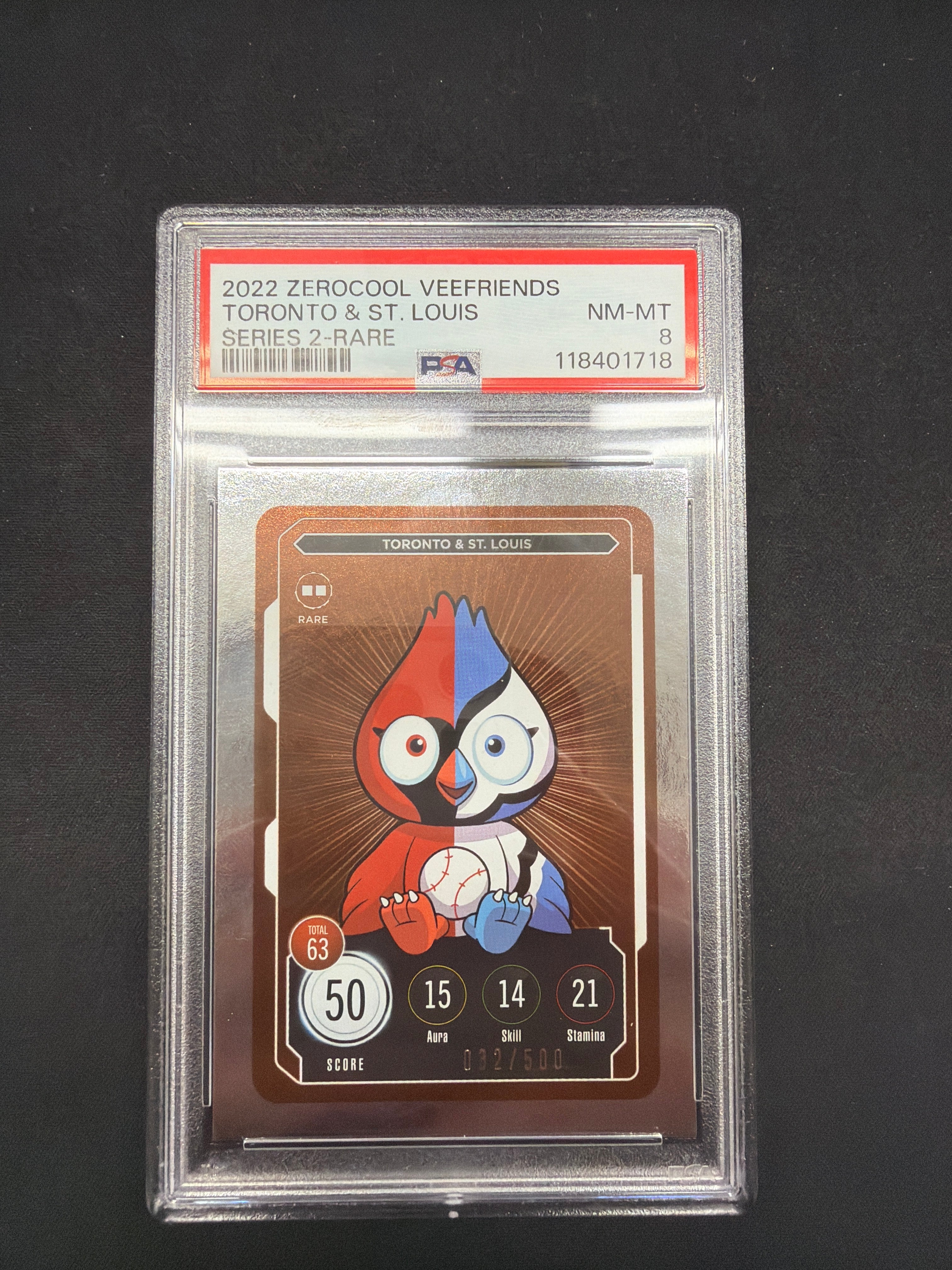 2022 Zerocool Veefriends Toronto & St Louis Series 2-Rare PSA NM-MT 8 /500