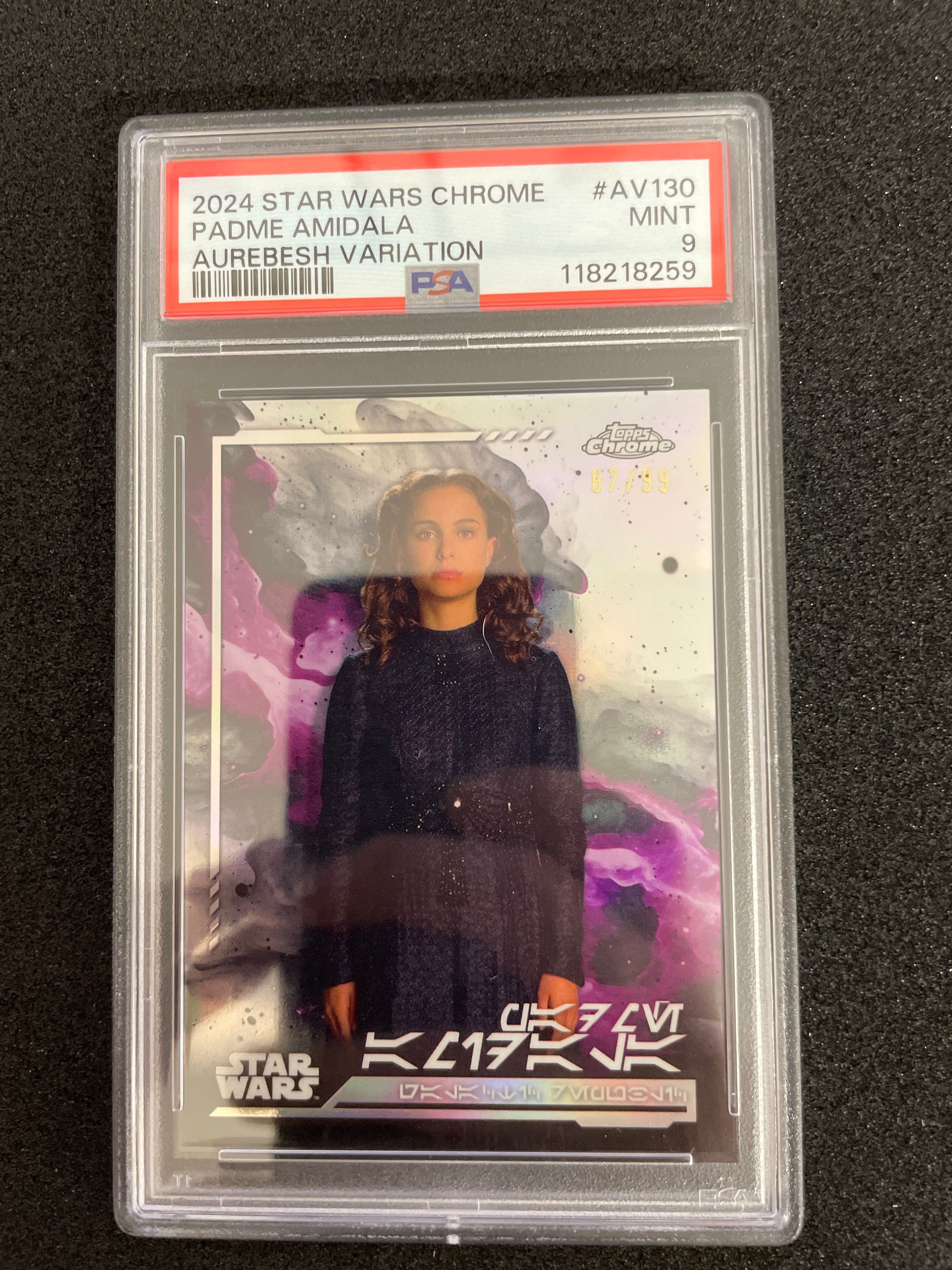 2024 Star Wars Chrome Padme Amidala Aurebesh Variation Mint PSA 9 /99