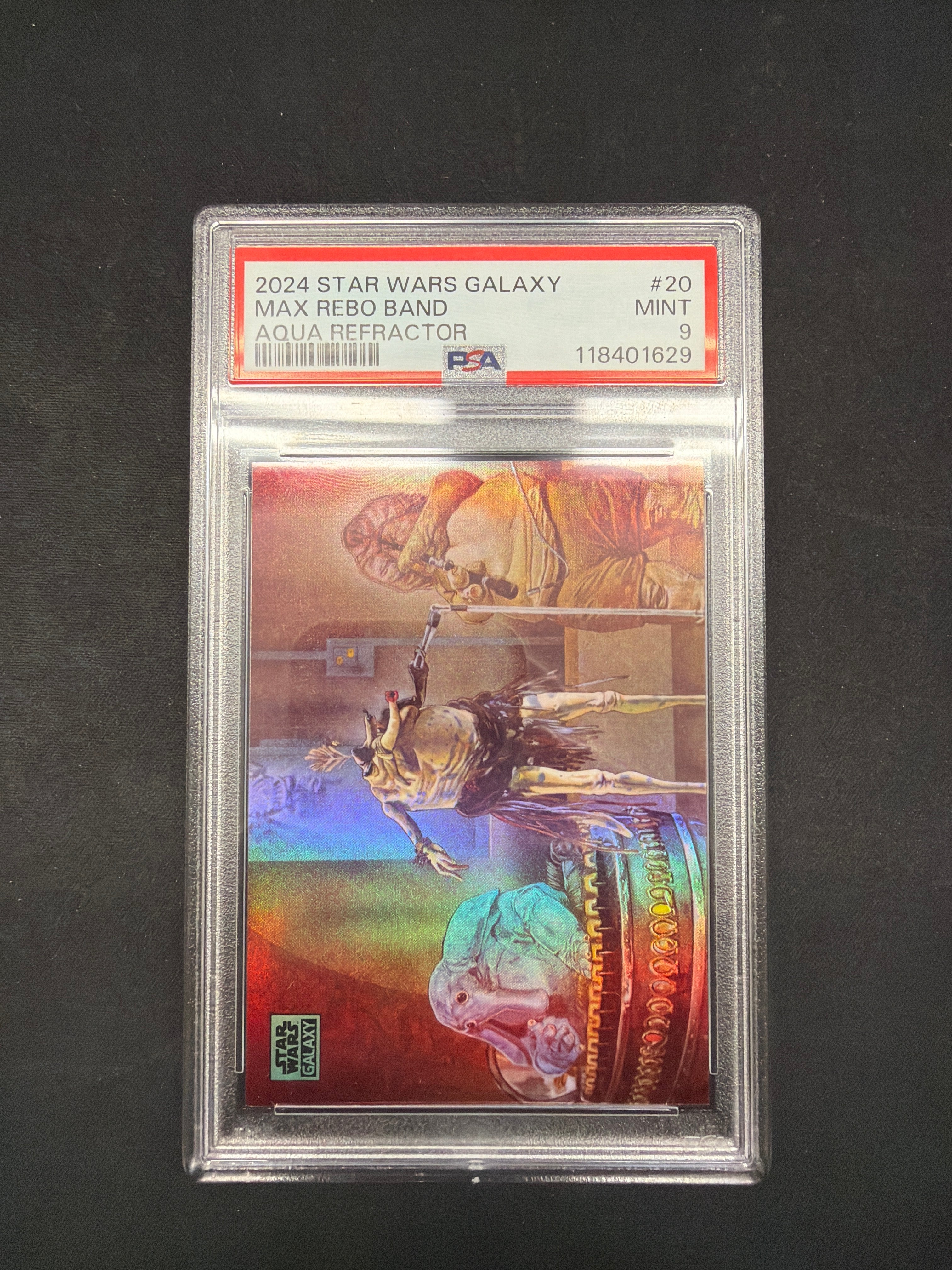 2024 Star Wars Galaxy Max Rebo Band Aqua Refractor PSA MINT 9 /199