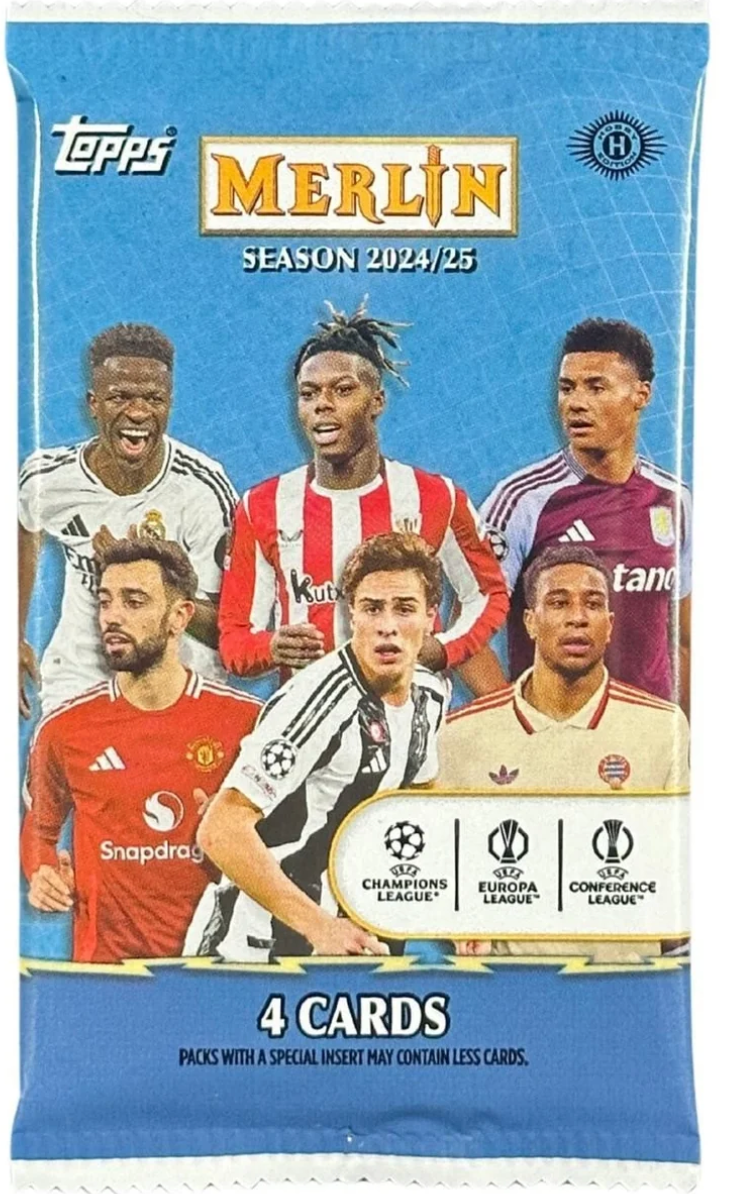 2024/25 Topps Chrome Merlin UEFA Club Competitions Soccer Pack