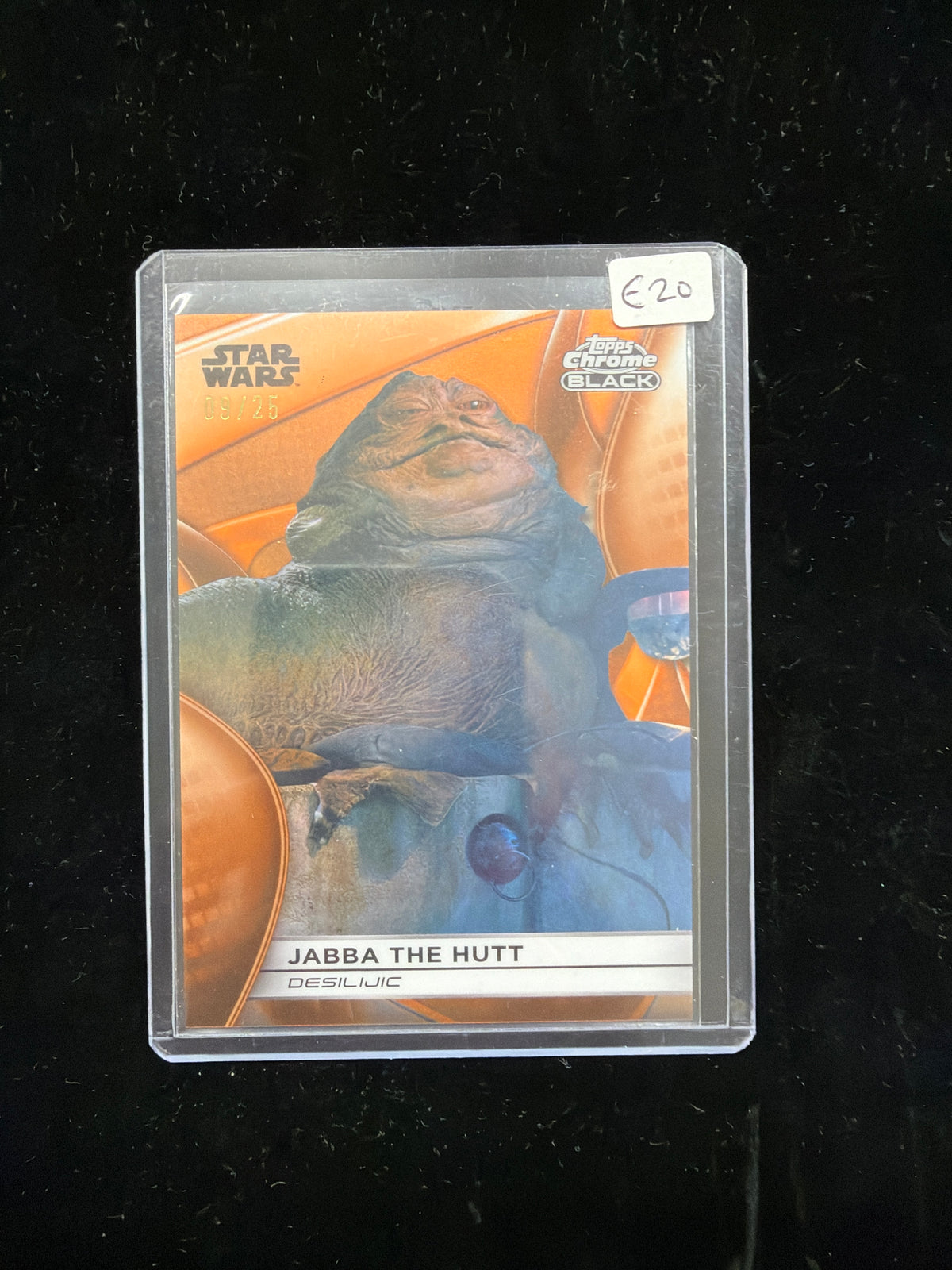 Topps Chrome Black Star Wars Jabba The Hutt /25