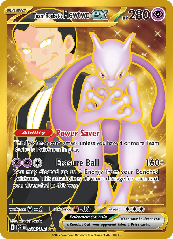 Team Rocket's Mewtwo ex — Destined Rivals, 240