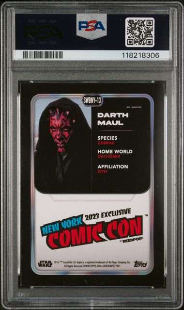 2023 TOPPS STAR WARS NYCC EXCLUSIVES #13 DARTH MAUL NYCC EXCLUSIVE