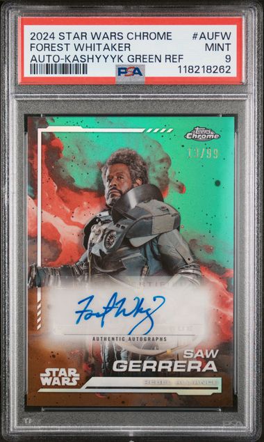 2024 TOPPS CHROME STAR WARS AUTOGRAPHS #AUFW FOREST WHITAKER AUTO-KASHYYYK GREEN REF