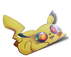 Modified Decals Psychedelic Pikachu Car Sticker