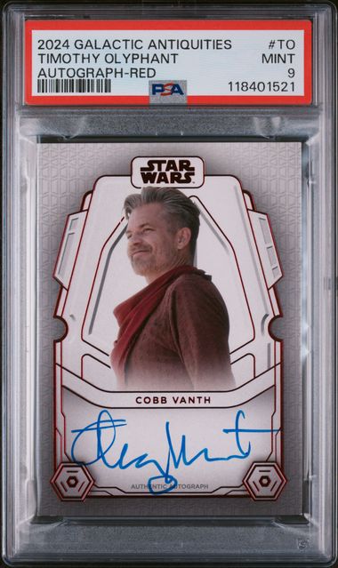 2024 TOPPS STAR WARS GALACTIC ANTIQUITIES AUTOGRAPHS #TO TIMOTHY OLYPHANT AUTOGRAPH-RED
