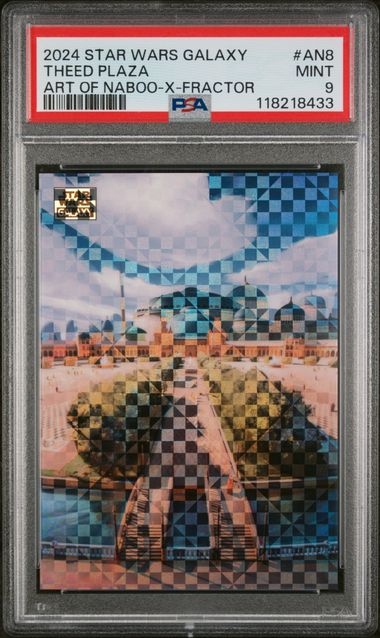 2024 TOPPS CHROME STAR WARS GALAXY ART OF NABOO #AN8 THEED PLAZA ART OF NABOO-X-FRACTOR