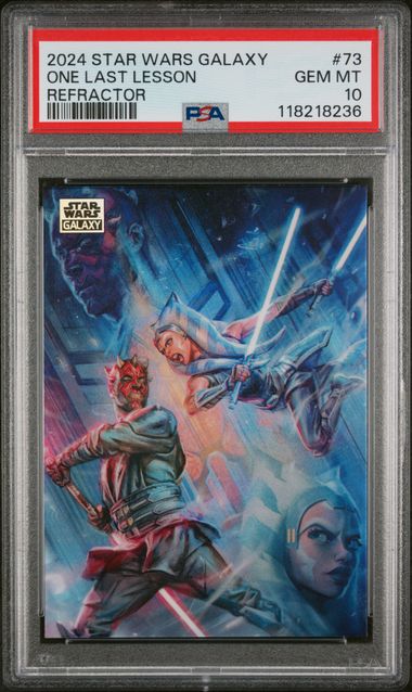 2024 TOPPS CHROME STAR WARS GALAXY #73 ONE LAST LESSON REFRACTOR